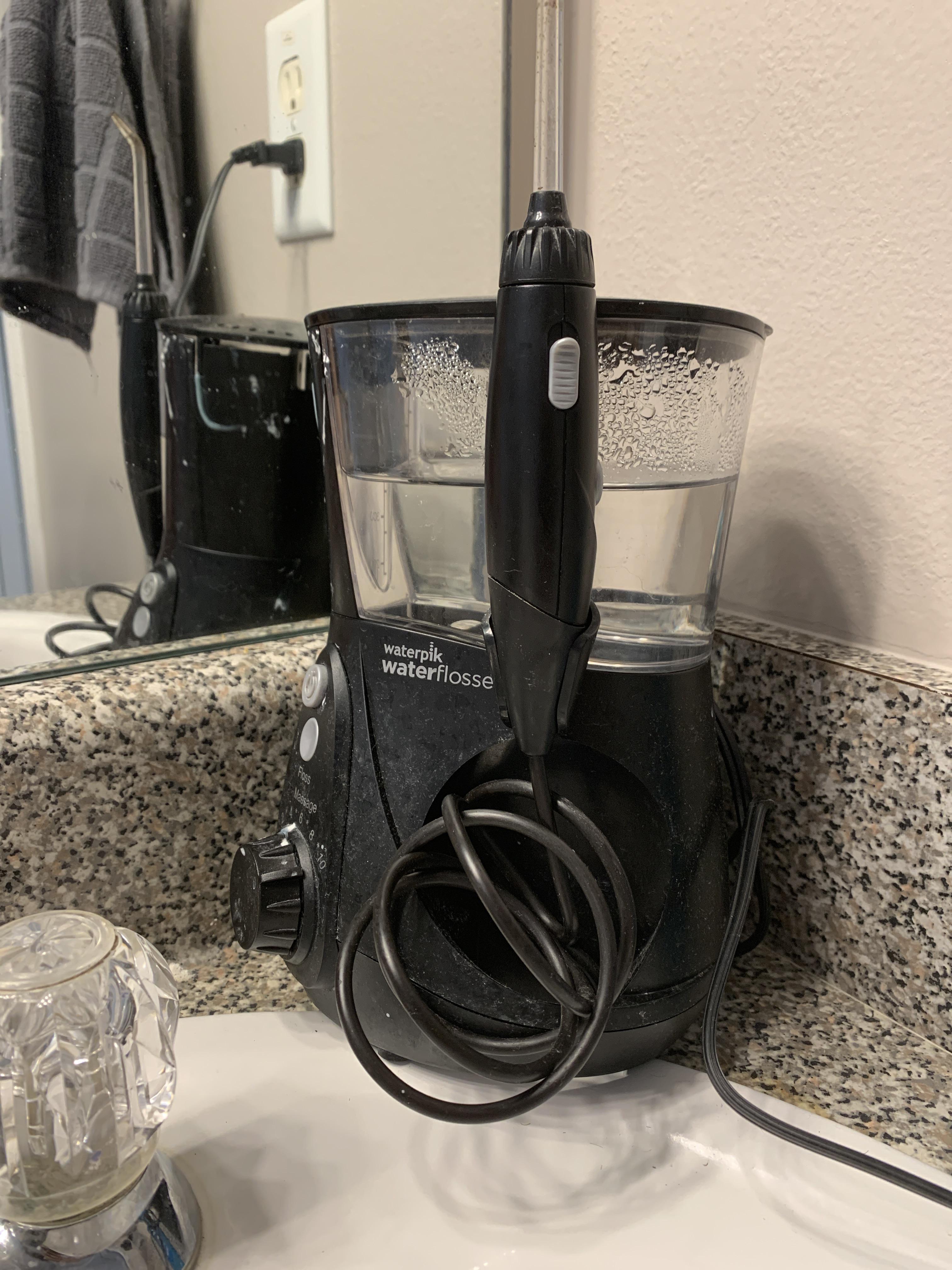 If you didn’t know, waterpiks are basically power washers for your