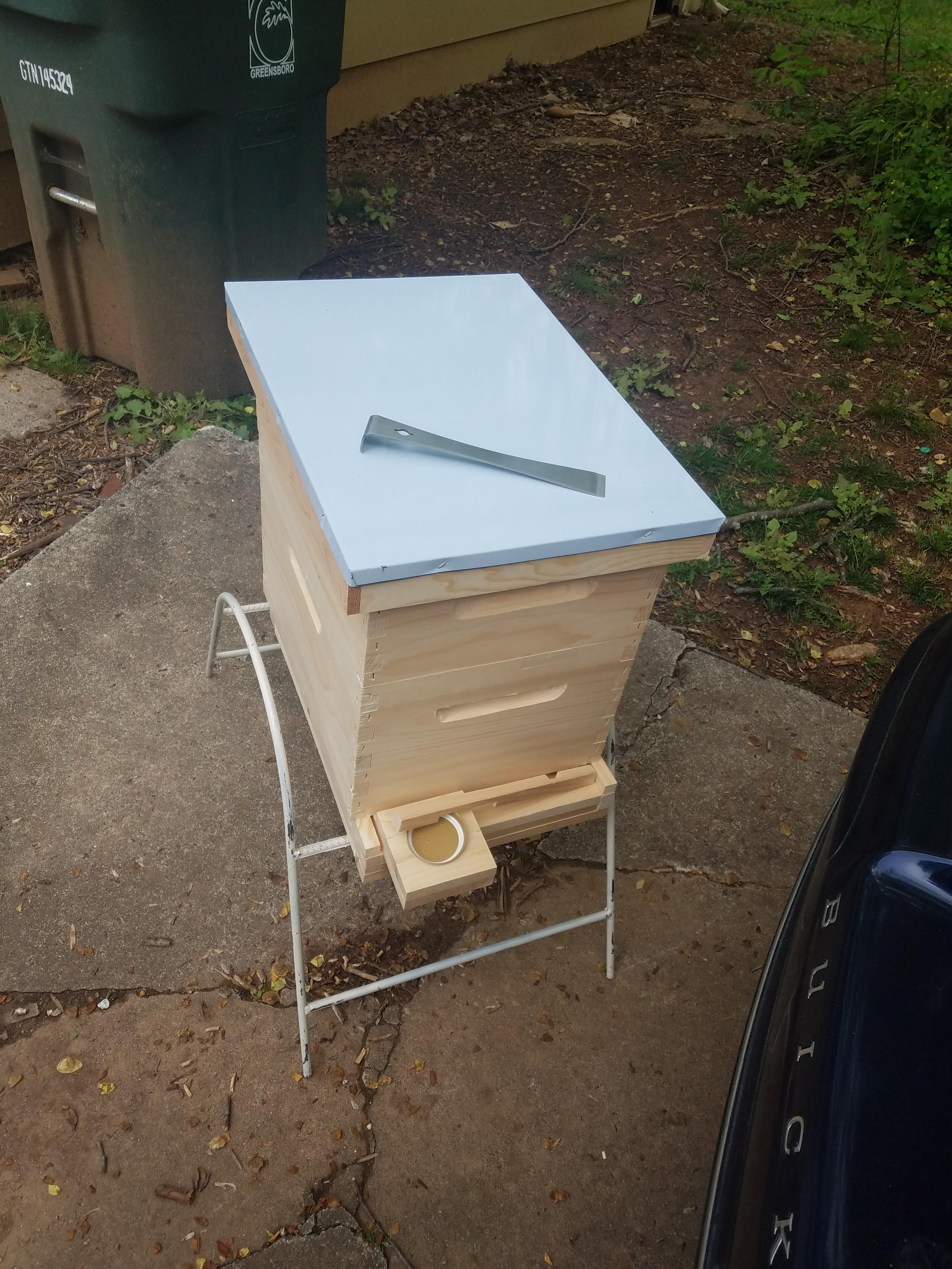 I picked up this 8 frame starter hive for 175, including the hive tool