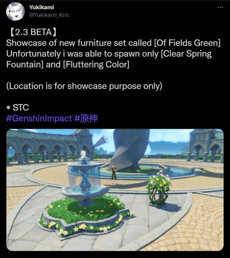 Showcase of new furniture set from "Yukikami" r/Genshin_Impact_Leaks