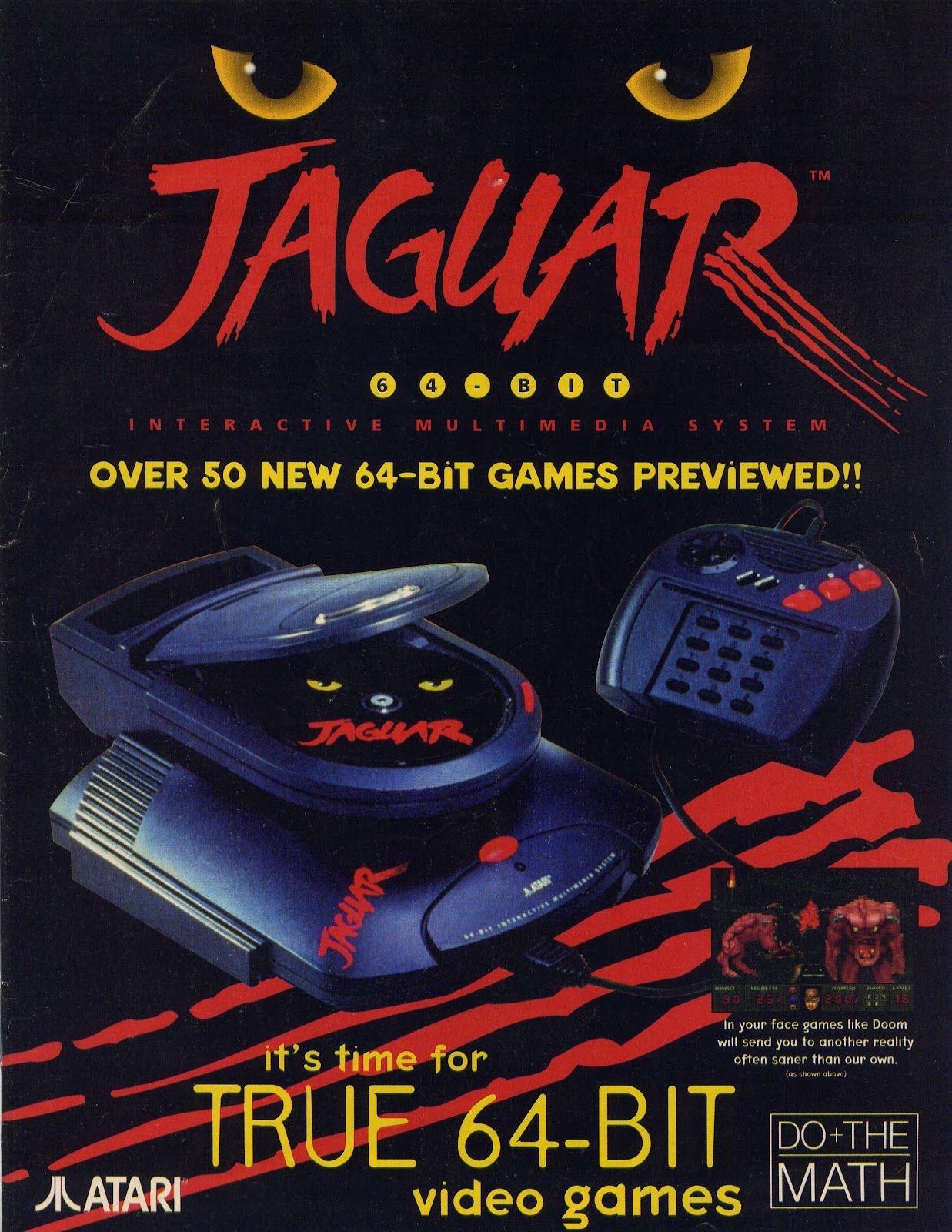 “It’s time for true 64bit video games”. Atari Jaguar ad (1993). r