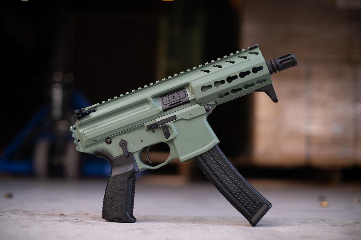 Sig Mpx with custom Tungsten Green cerakote r/guns