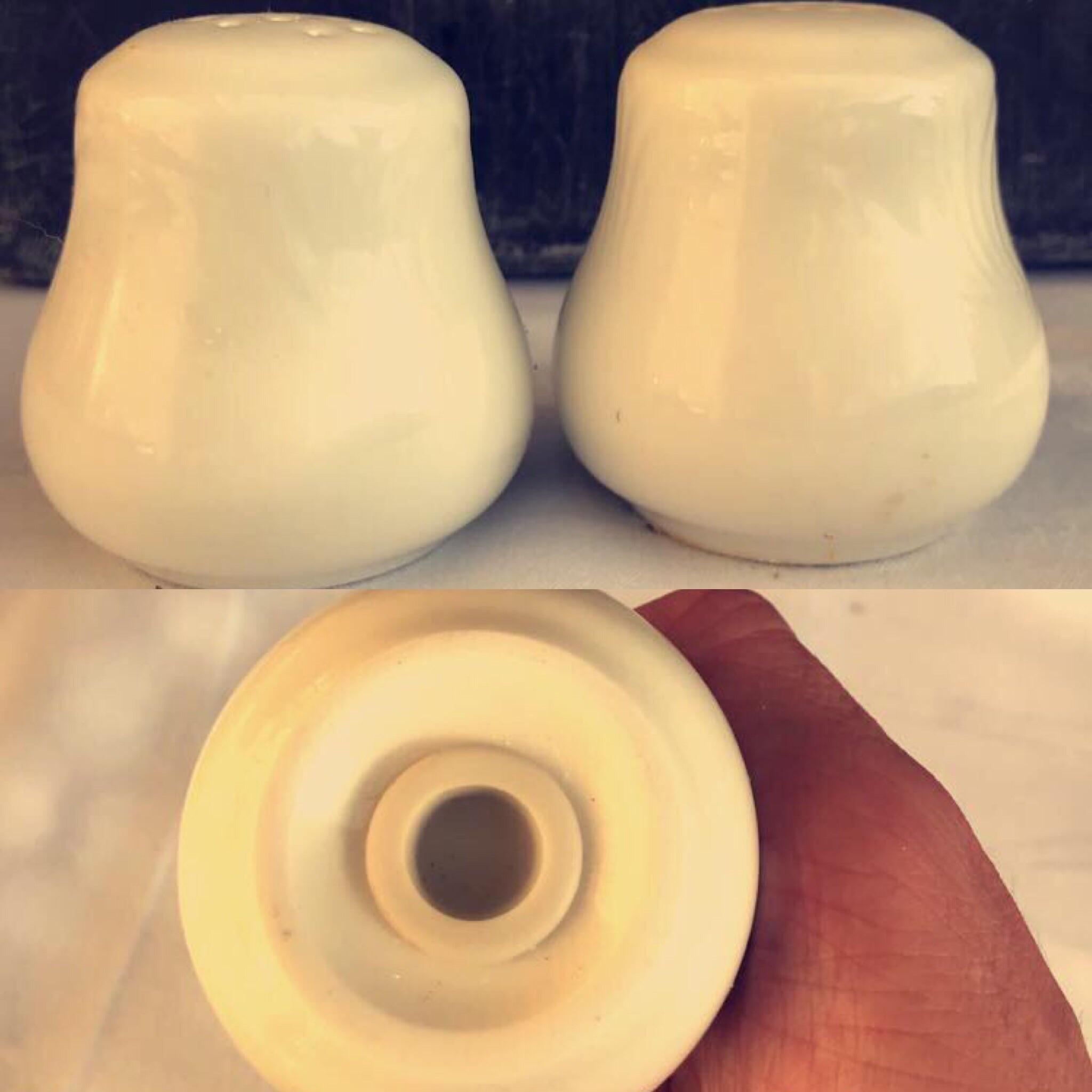 The salt and pepper shakers at my restaurant job, not only is there no