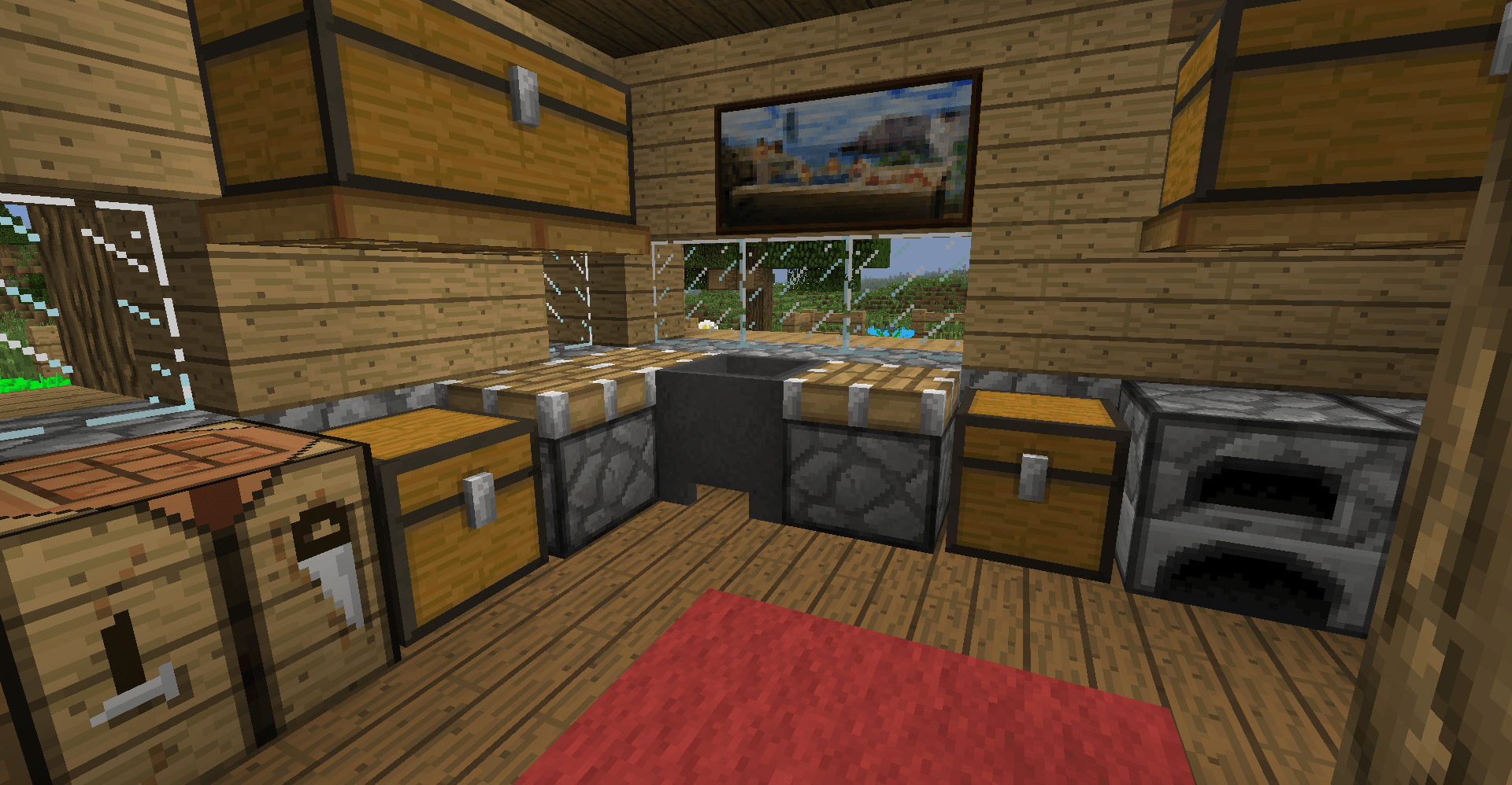 [Detail] Pistons are nice kitchen counters r/Minecraft