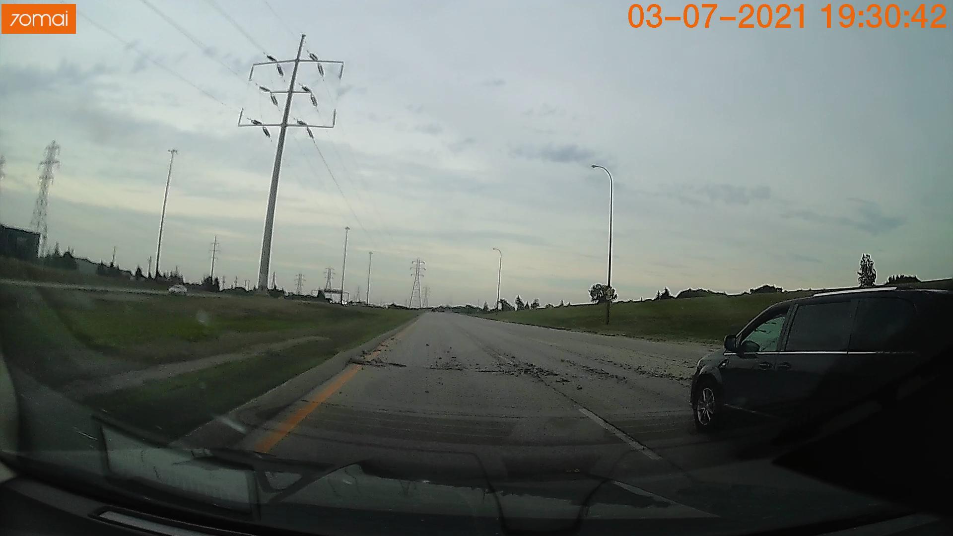 I was driving on Grandin and notice this messed up area around