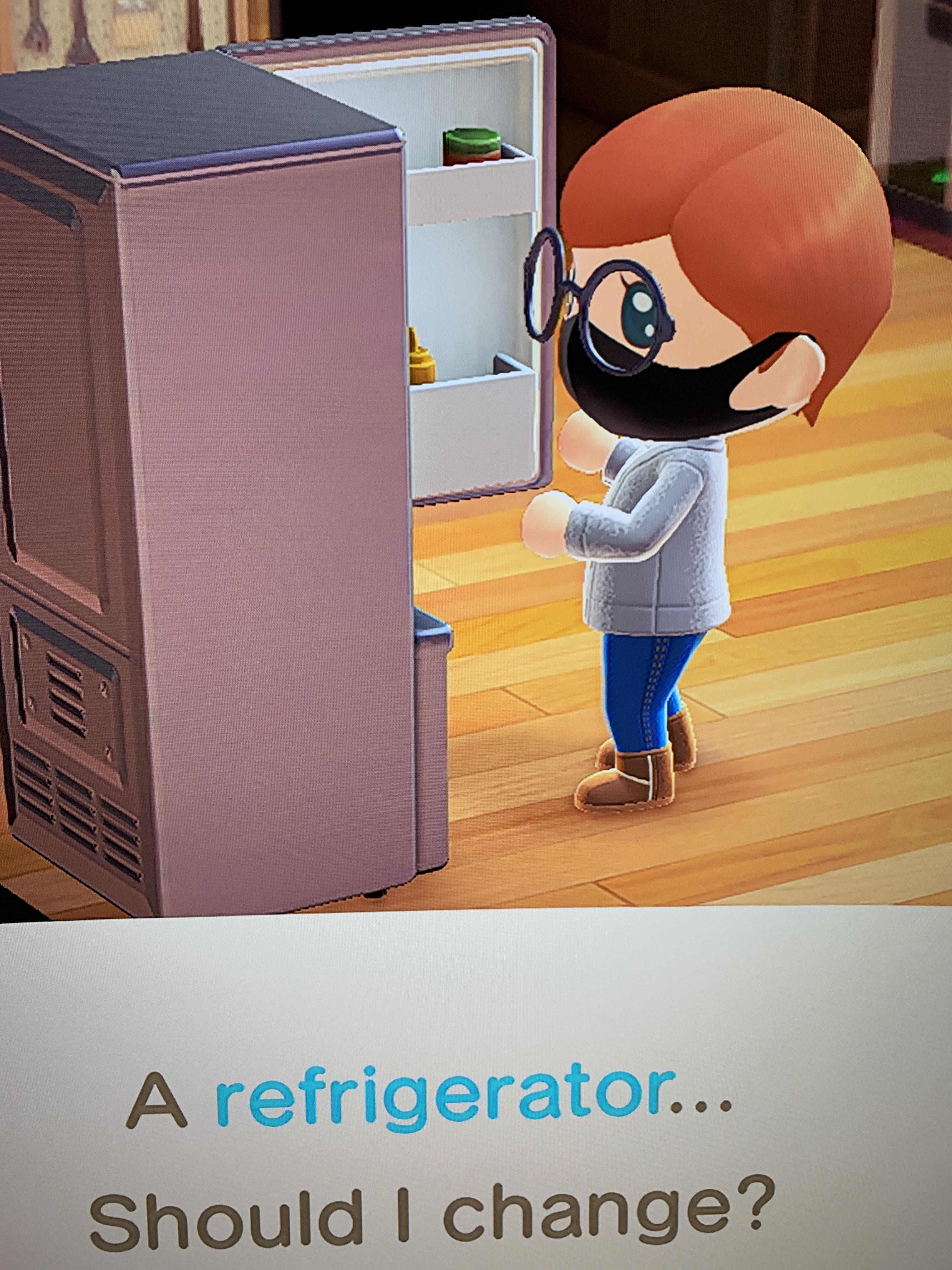 Are you supposed to change with the refrigerator????😂 r/AnimalCrossing