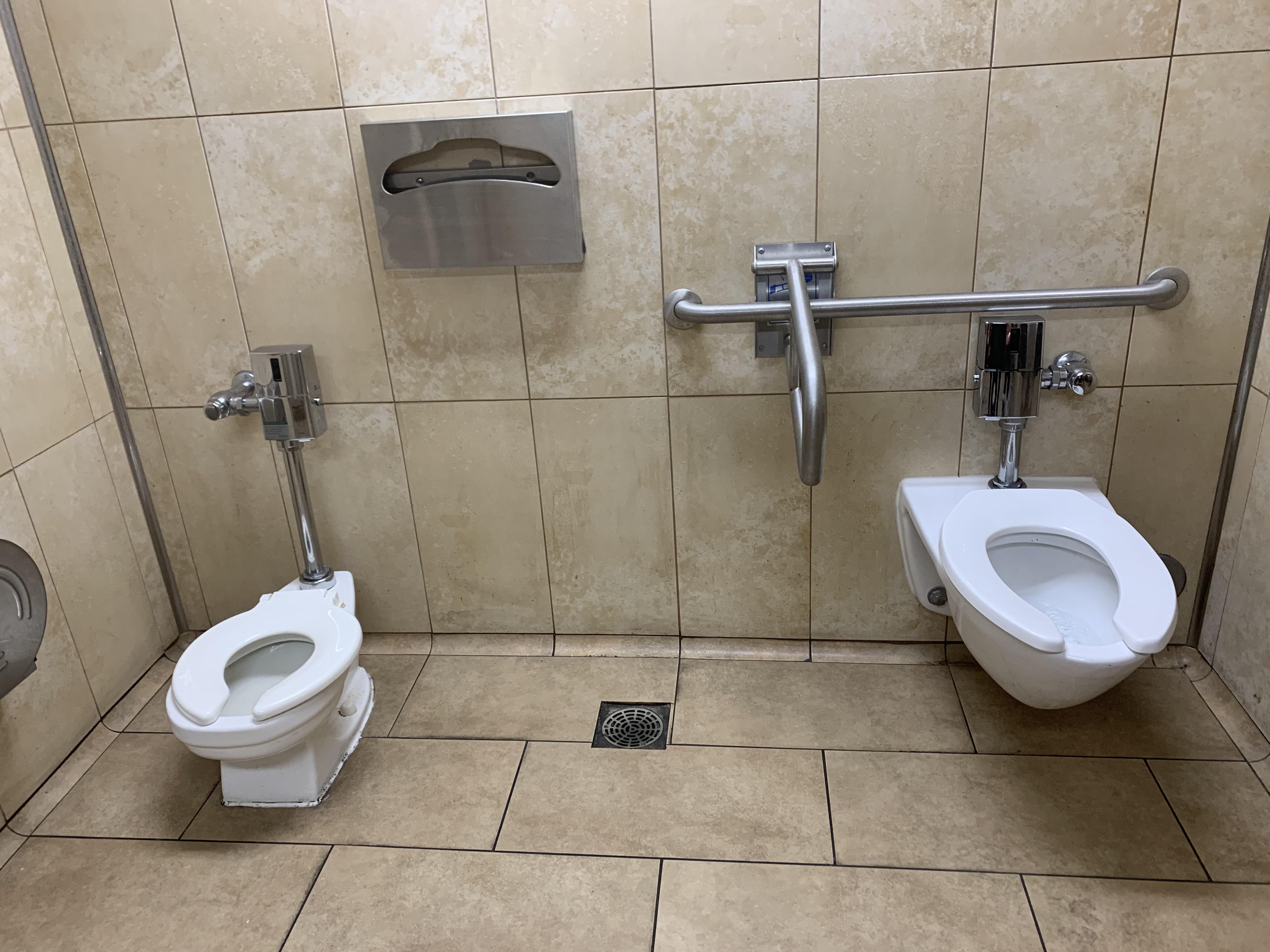 Our Sam’s club family restroom has a mini toilet for kids. r