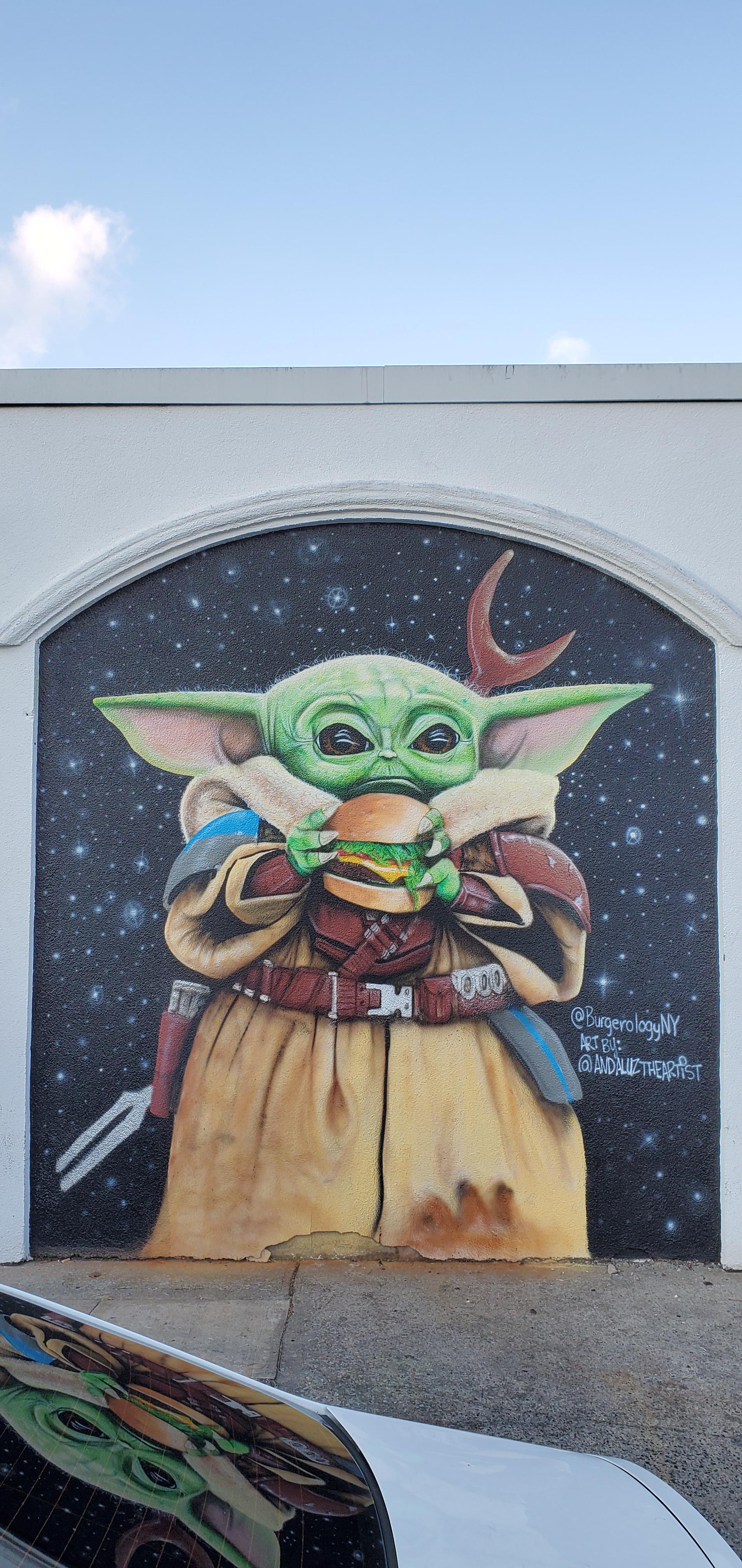 Baby Yoda mural in Long Island NY r/longisland