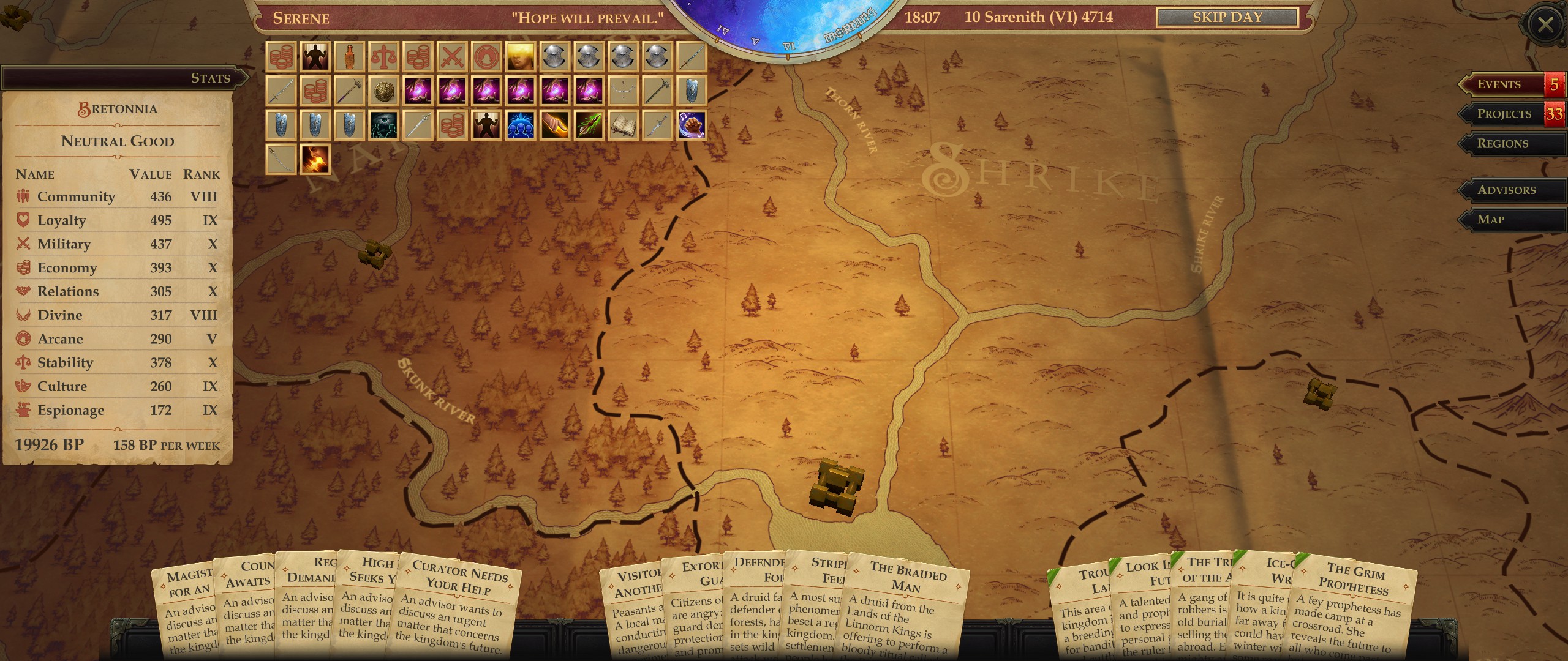 So I guess I can't progress my Kingdom stats anymore Pathfinder_Kingmaker