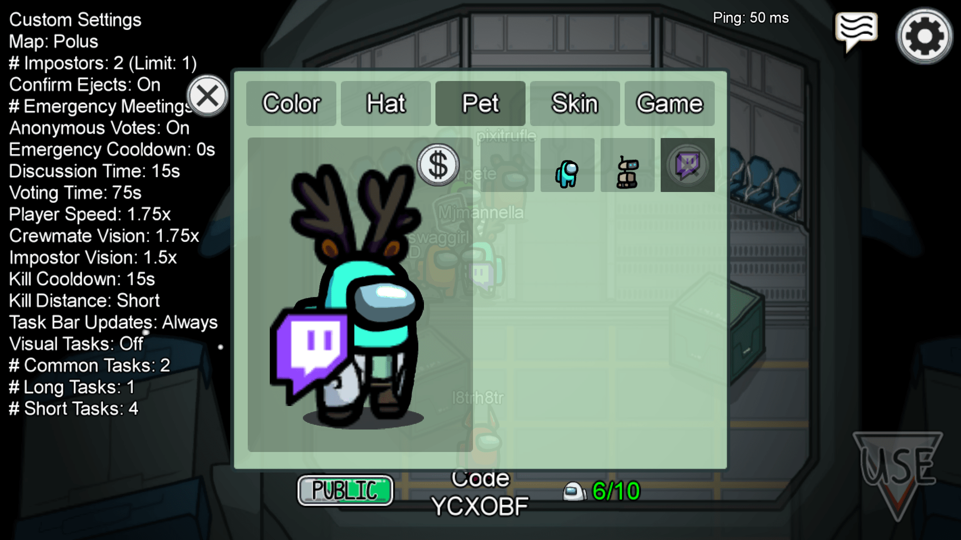 Among Us Pet Vent Glitch amongusy