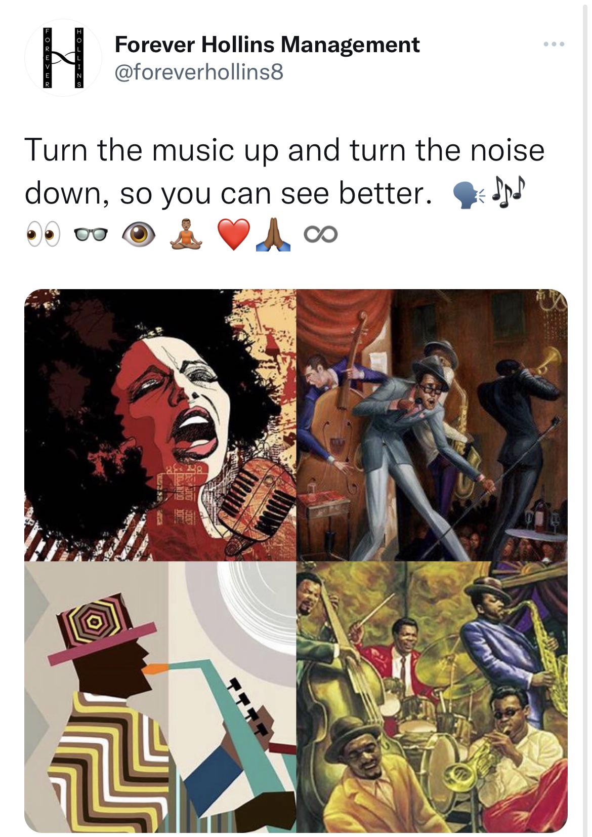 Turn the music up and turn the noise down, so you can see better. 🗣🎶 👀