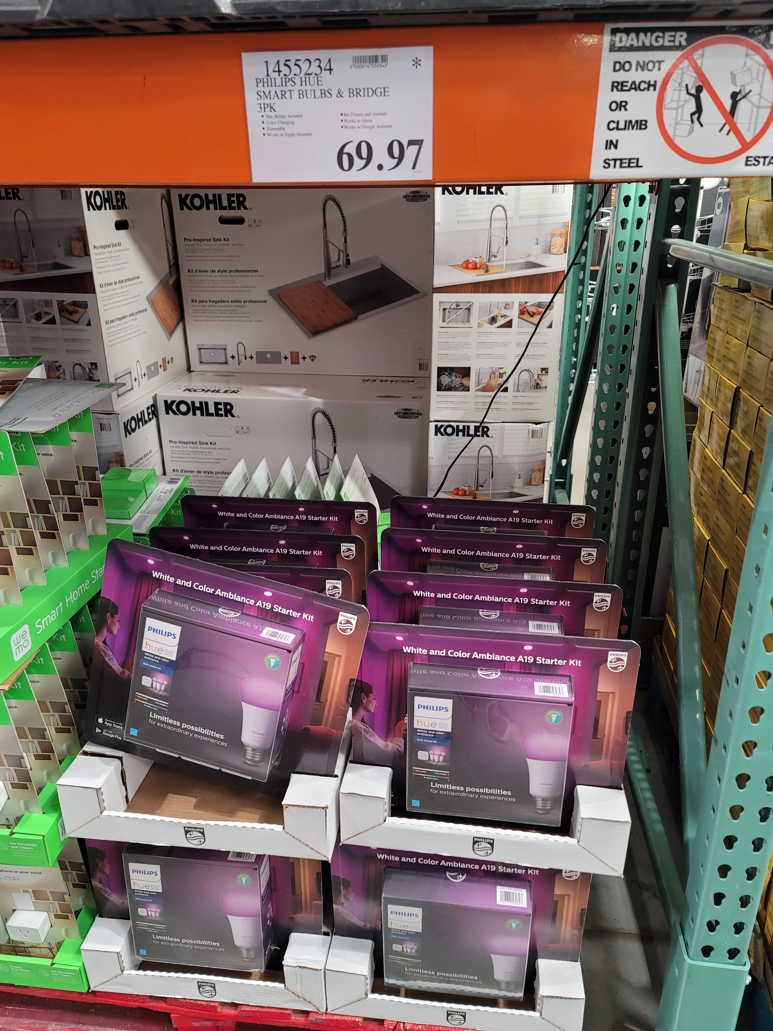 3 pack Philips Hue color bulbs plus Bridge 69.97. Montgomeryville