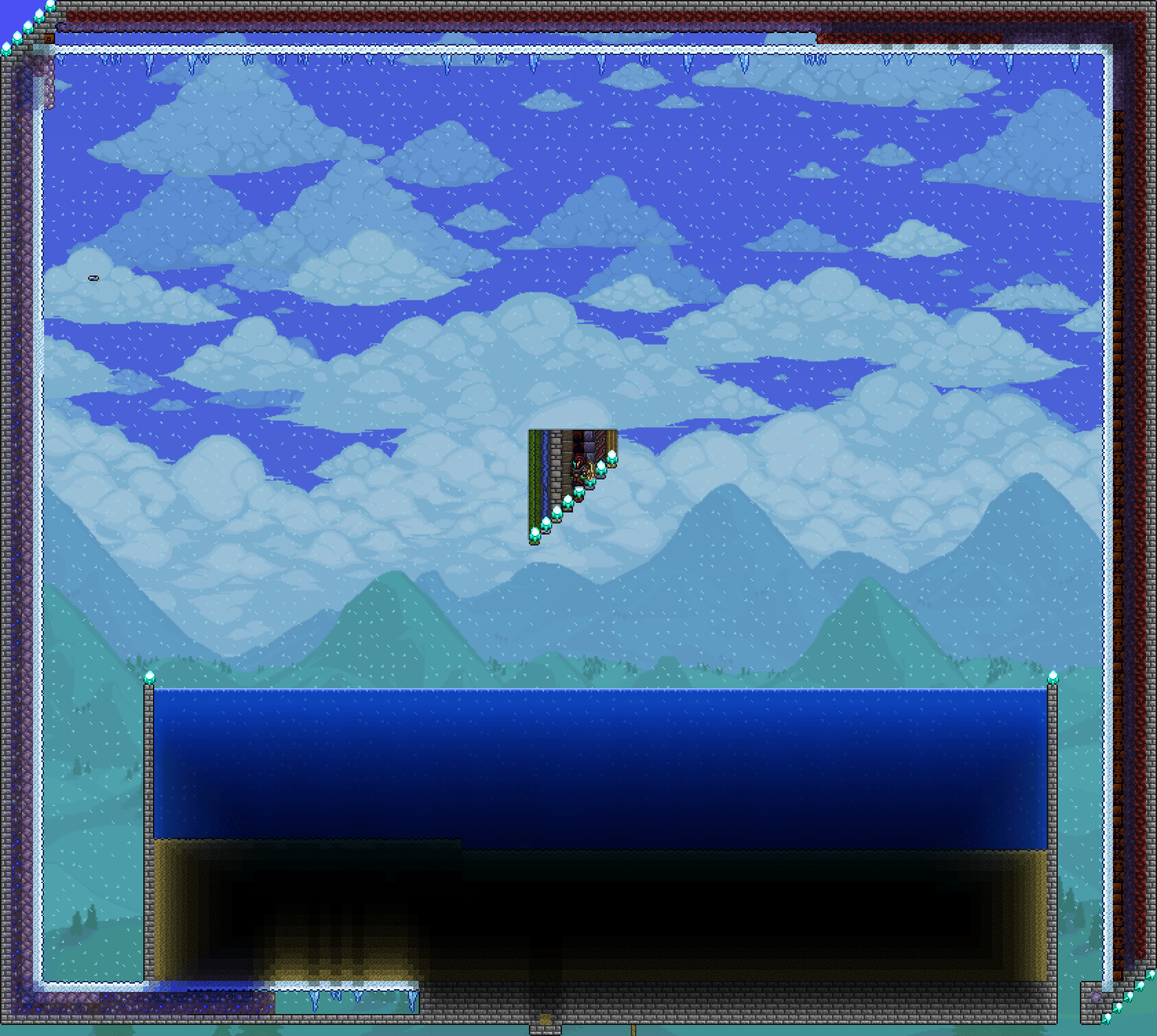 Fishing pond 9 biomes in one r/Terraria