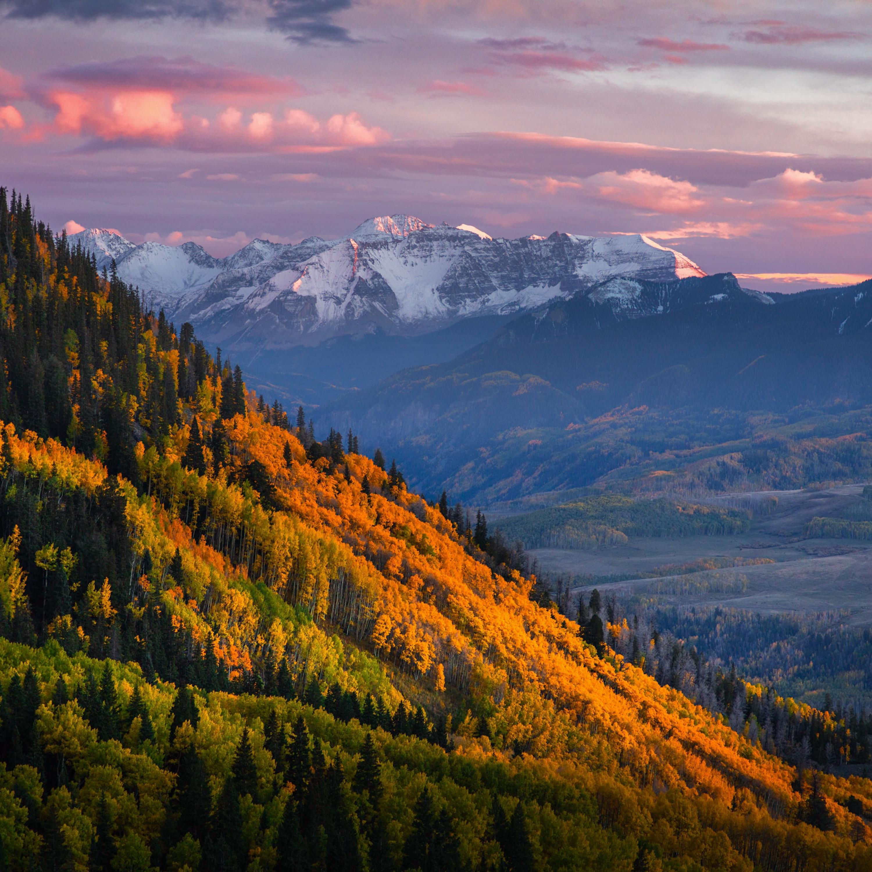 Fall in the Hills Last Dollar Road, Colorado, USA [oc] [3000×3000