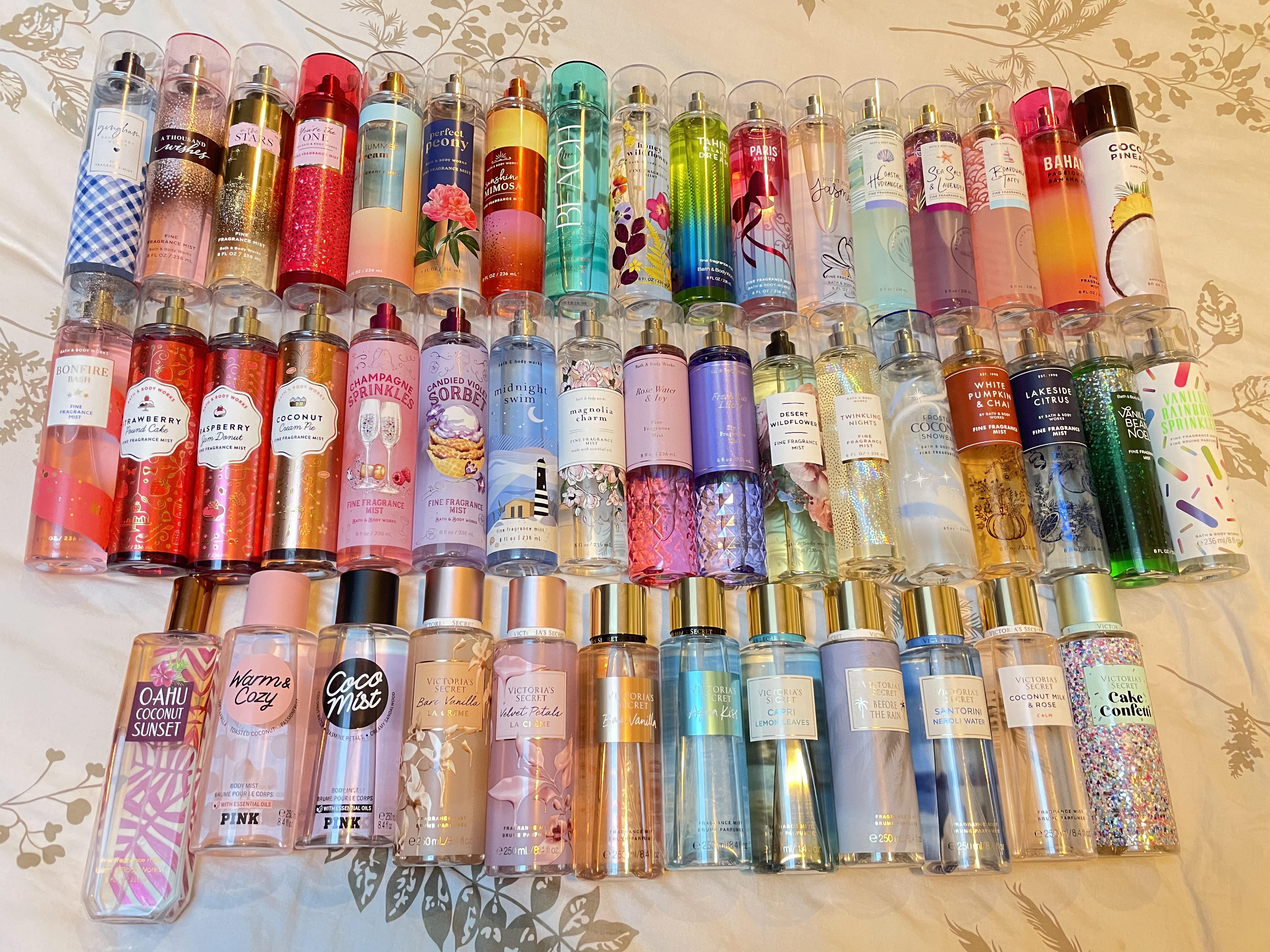 Fragrance mist collection r/bathandbodyworks