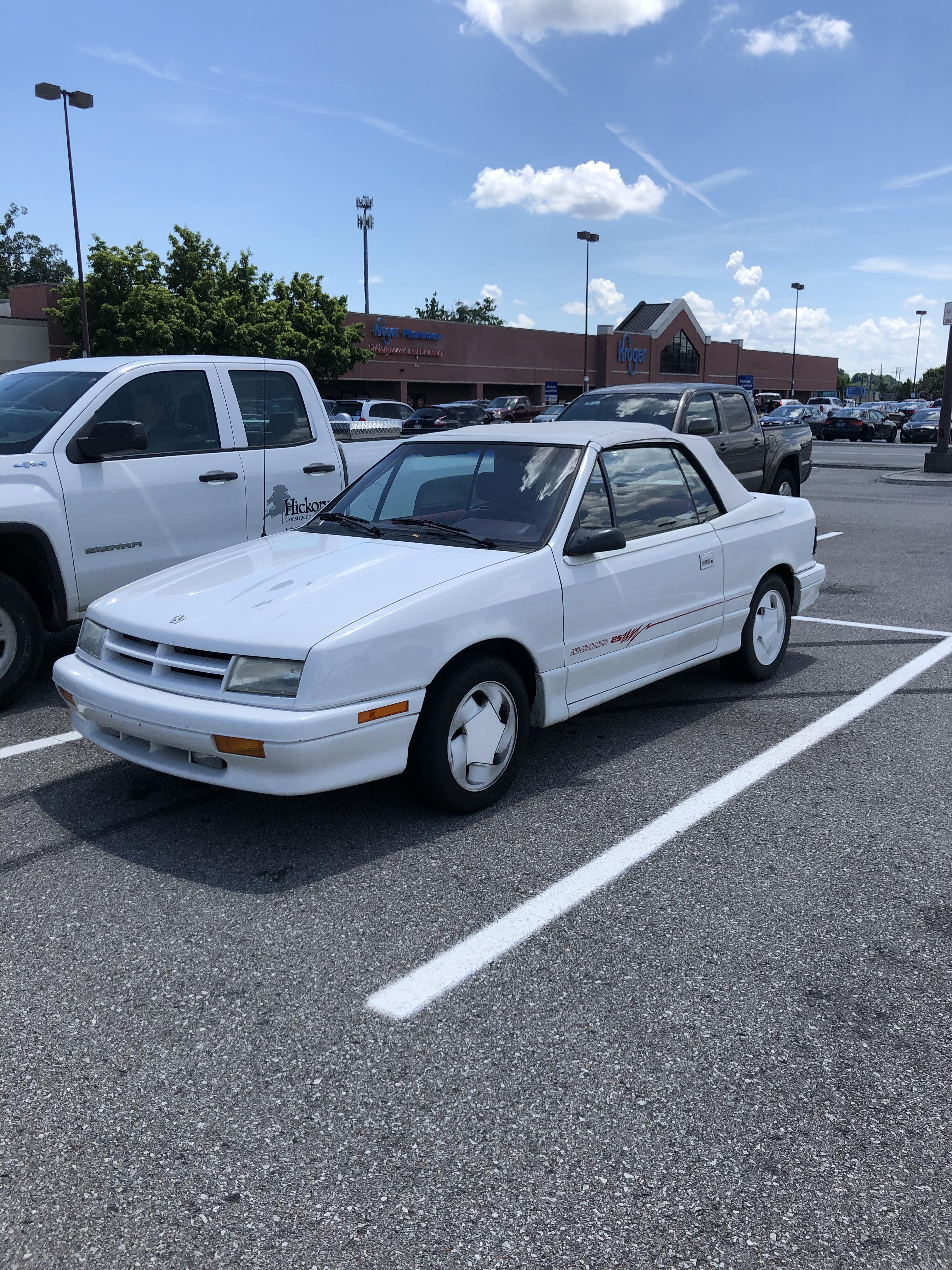 [1993 Dodge Shadow] A rare sight on the road today. The convertible was