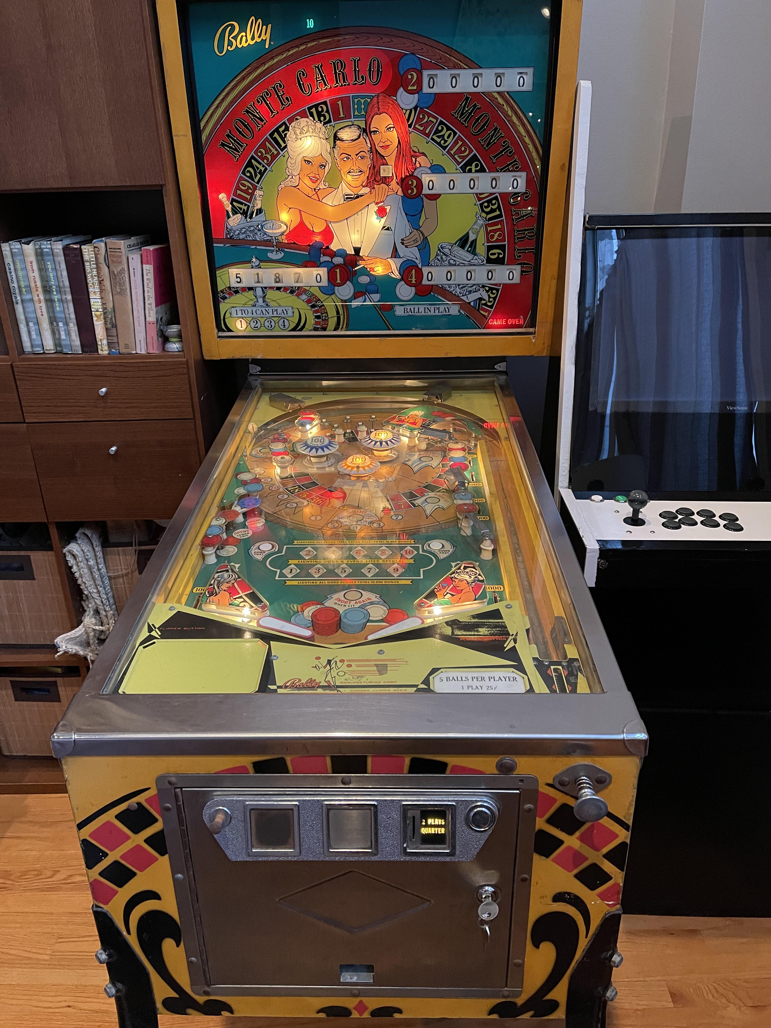 New addition to the house! (Bally Monte Carlo) pinball