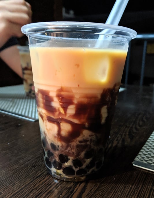 [Homemade] Chocolate milk bubble tea (boba) recipe in comments! r/food