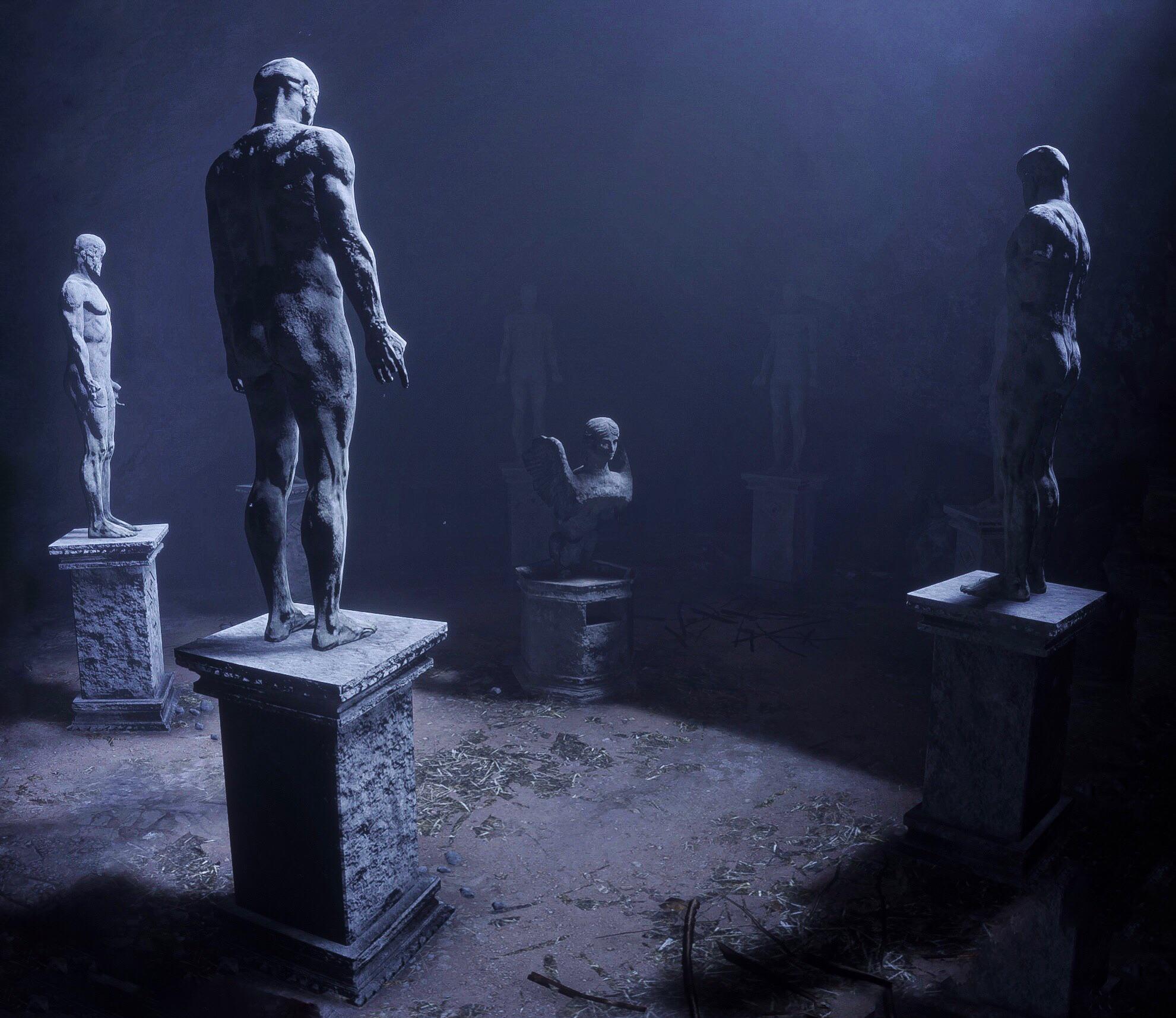 The Statues Room under the “i” in Ambarino.