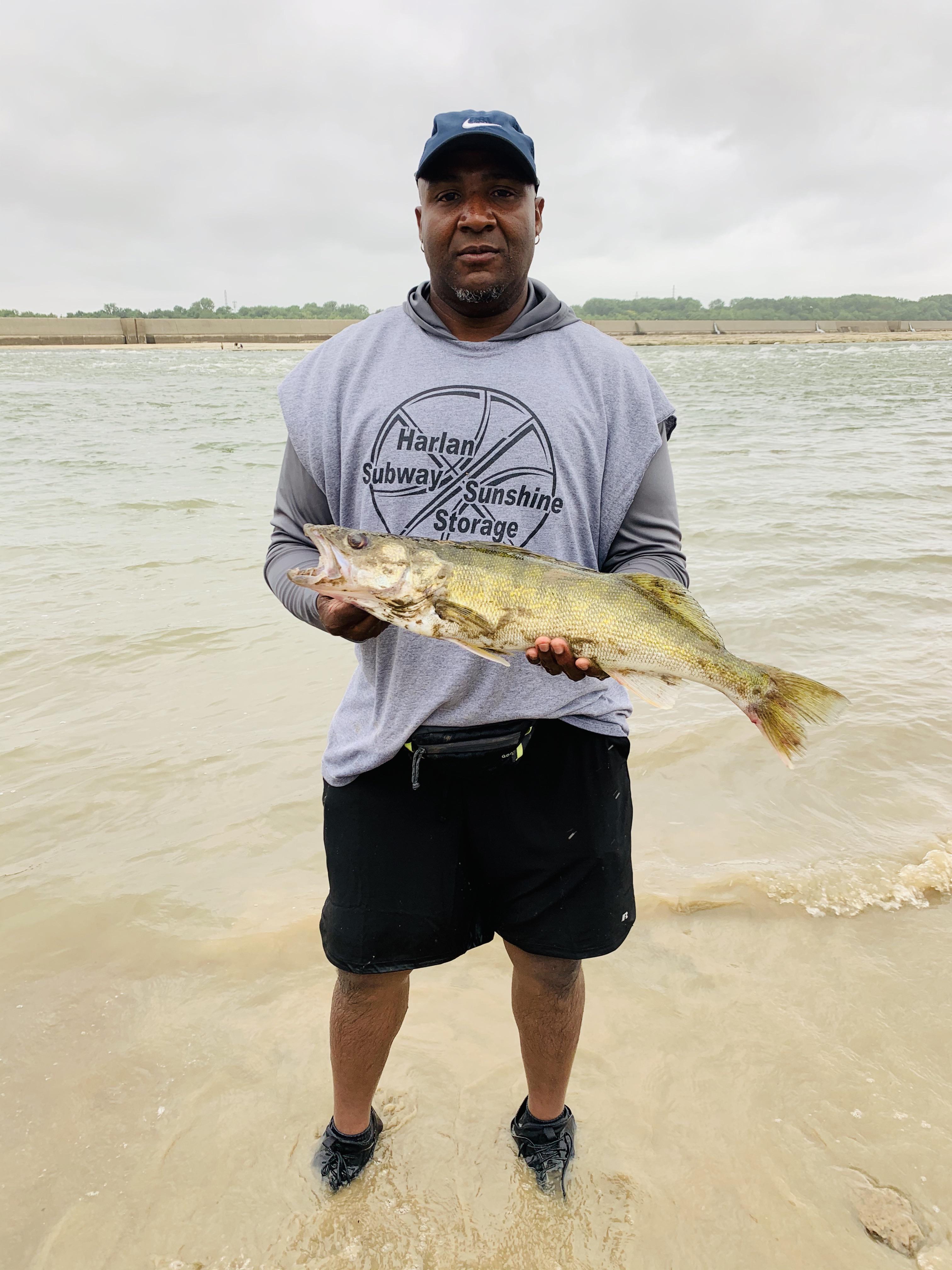 I caught this Monster Walleye 5.5lbs at the Falls of the Ohio. r/Fishing