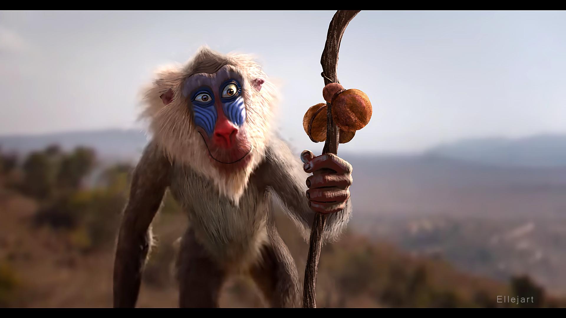 Rafiki in the movie 'The Lion King' Fan Made by Ellejart r/aww