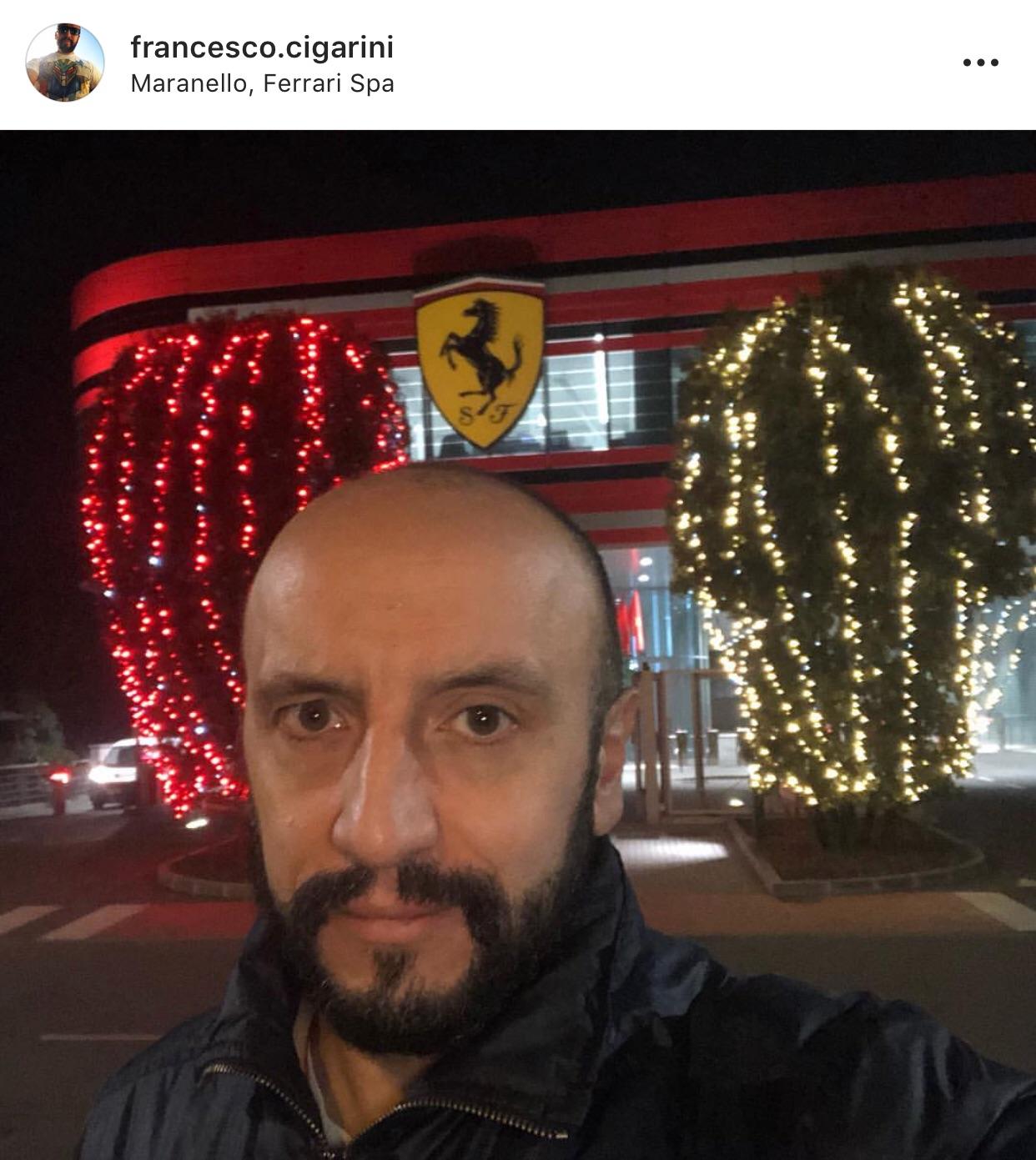 Francesco is finally back at work at Ferrari after his pitstop