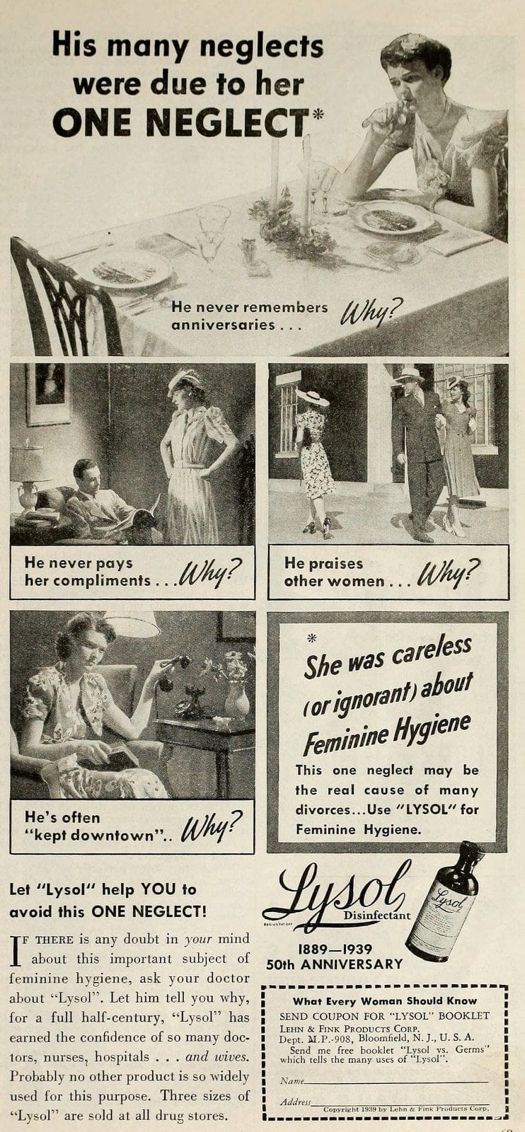 Lysol for feminine hygiene (1939) r/OldSchoolRidiculous