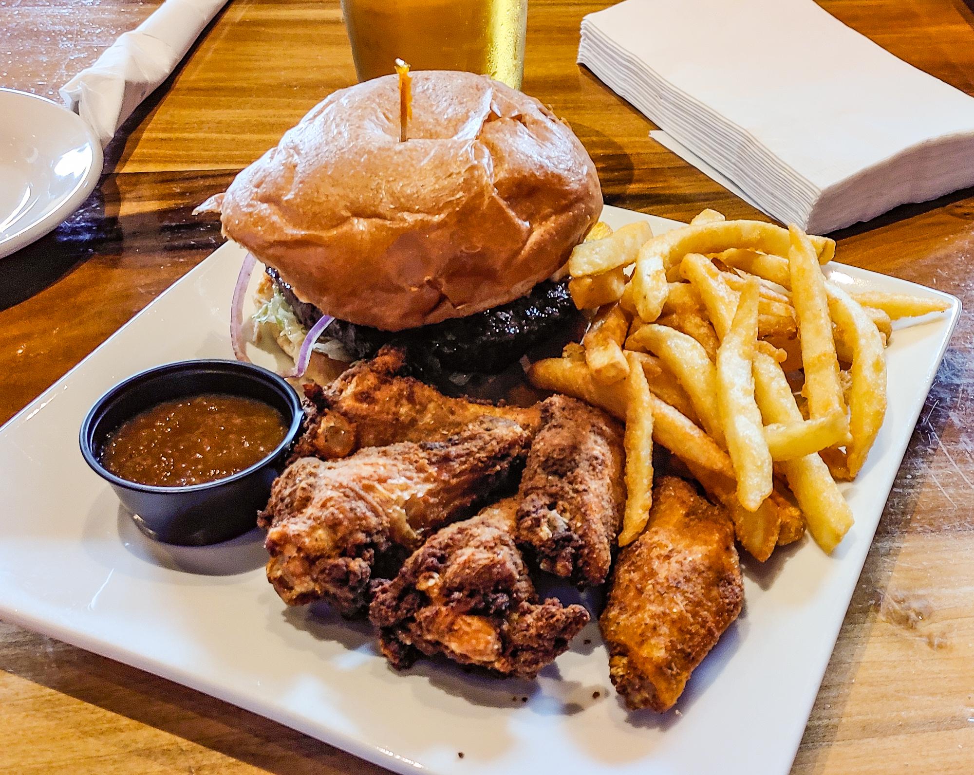 Velocity Wings burger combo r/FoodPorn