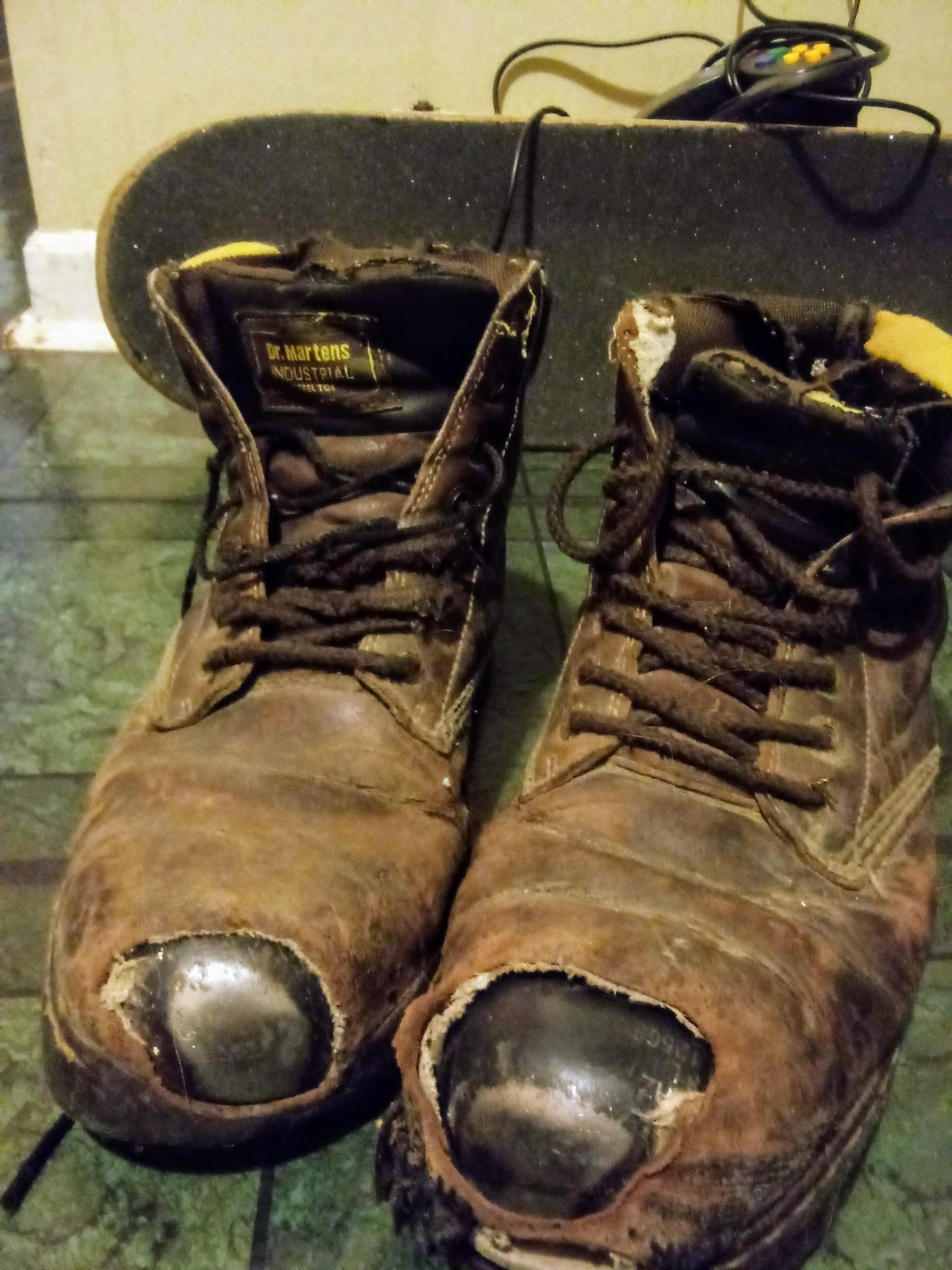 Beat to death Doc Martens. Worn practically every day, 10hrs a day