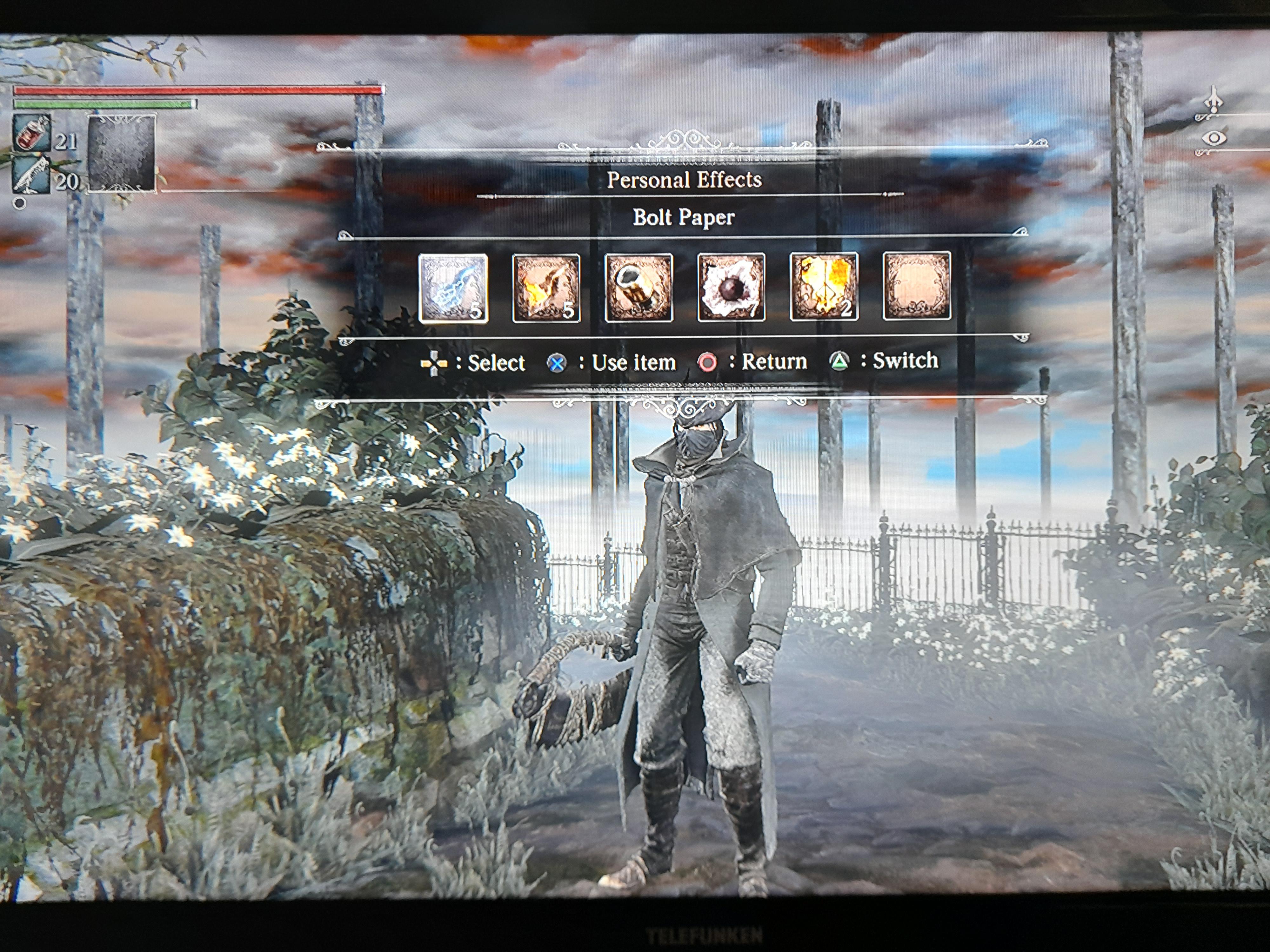 HELP! why can't I use bolt paper and fire paper anymore? r/bloodborne