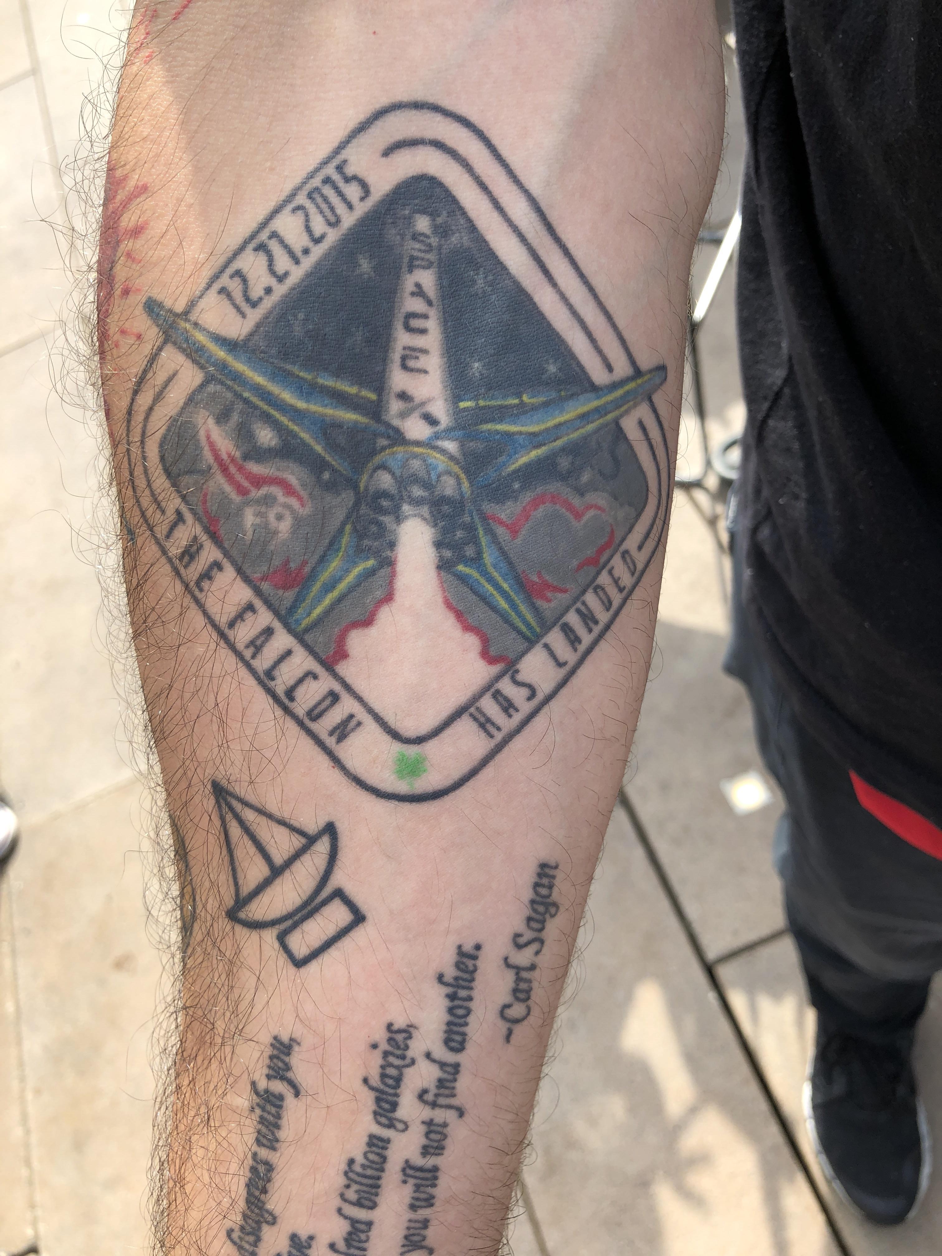 My waiter’s OG2 tattoo r/SpaceXLounge