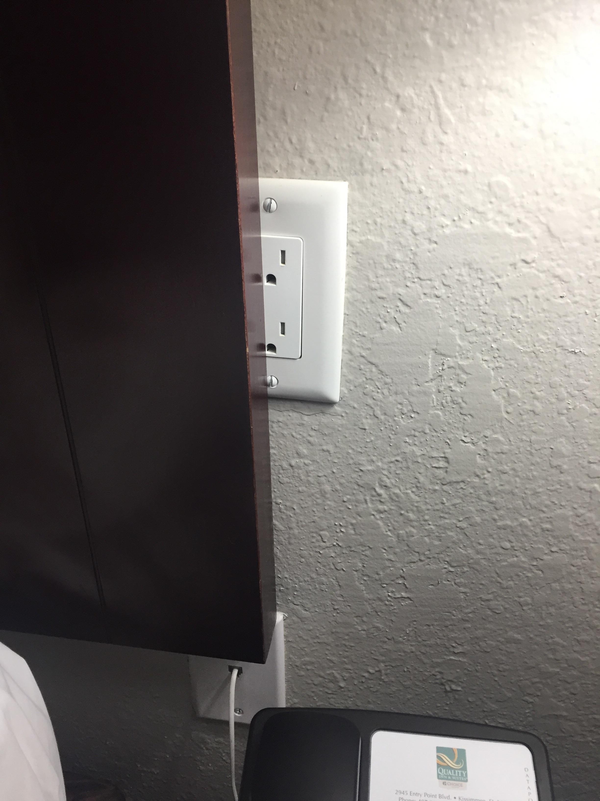Installing this headboard over an electrical outlet r/NotMyJob