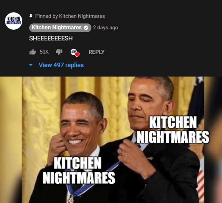 when the food is straight up bussin memes