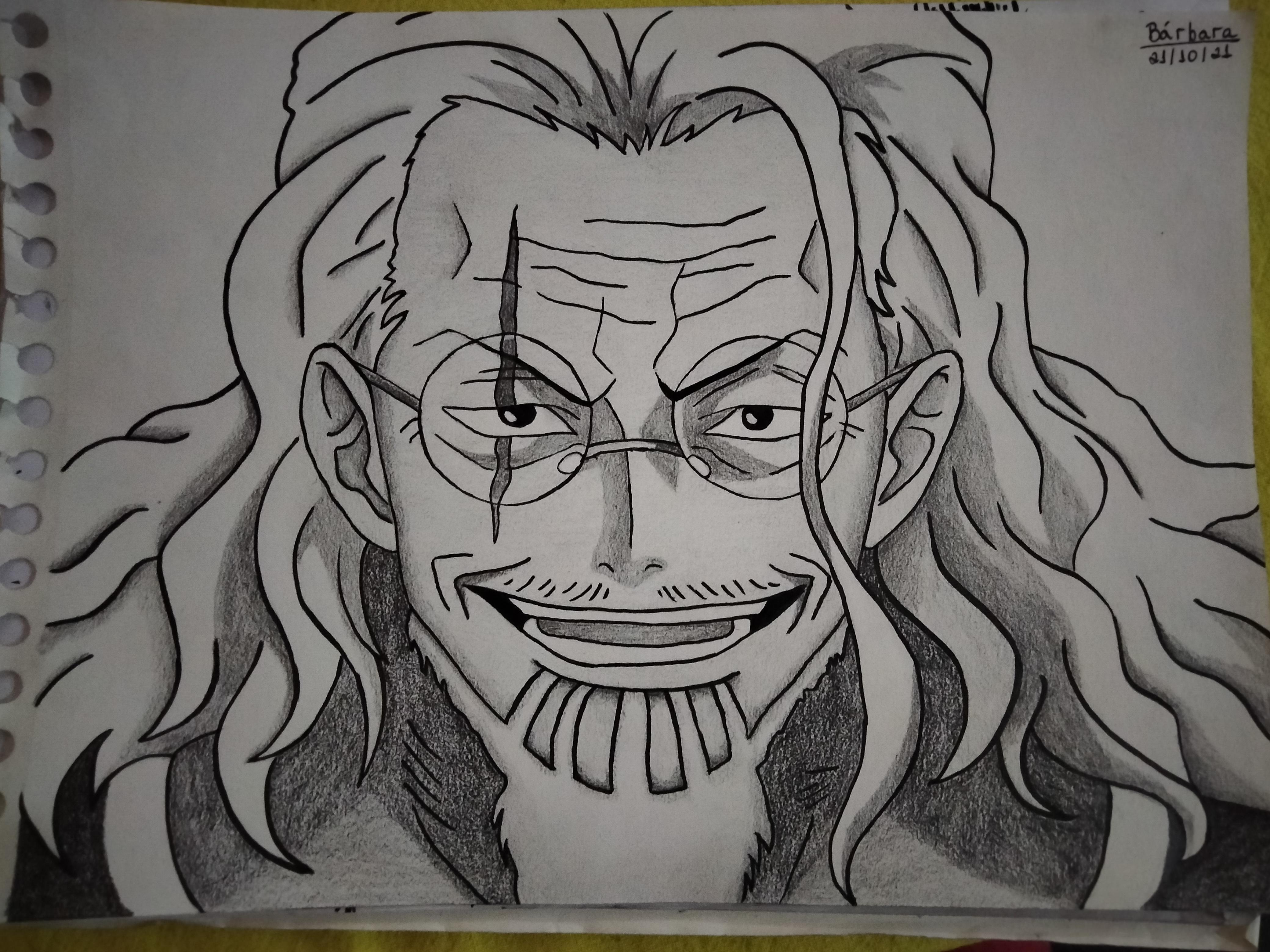 My drawing of Silvers Rayleigh, the Dark King! r/OnePiece
