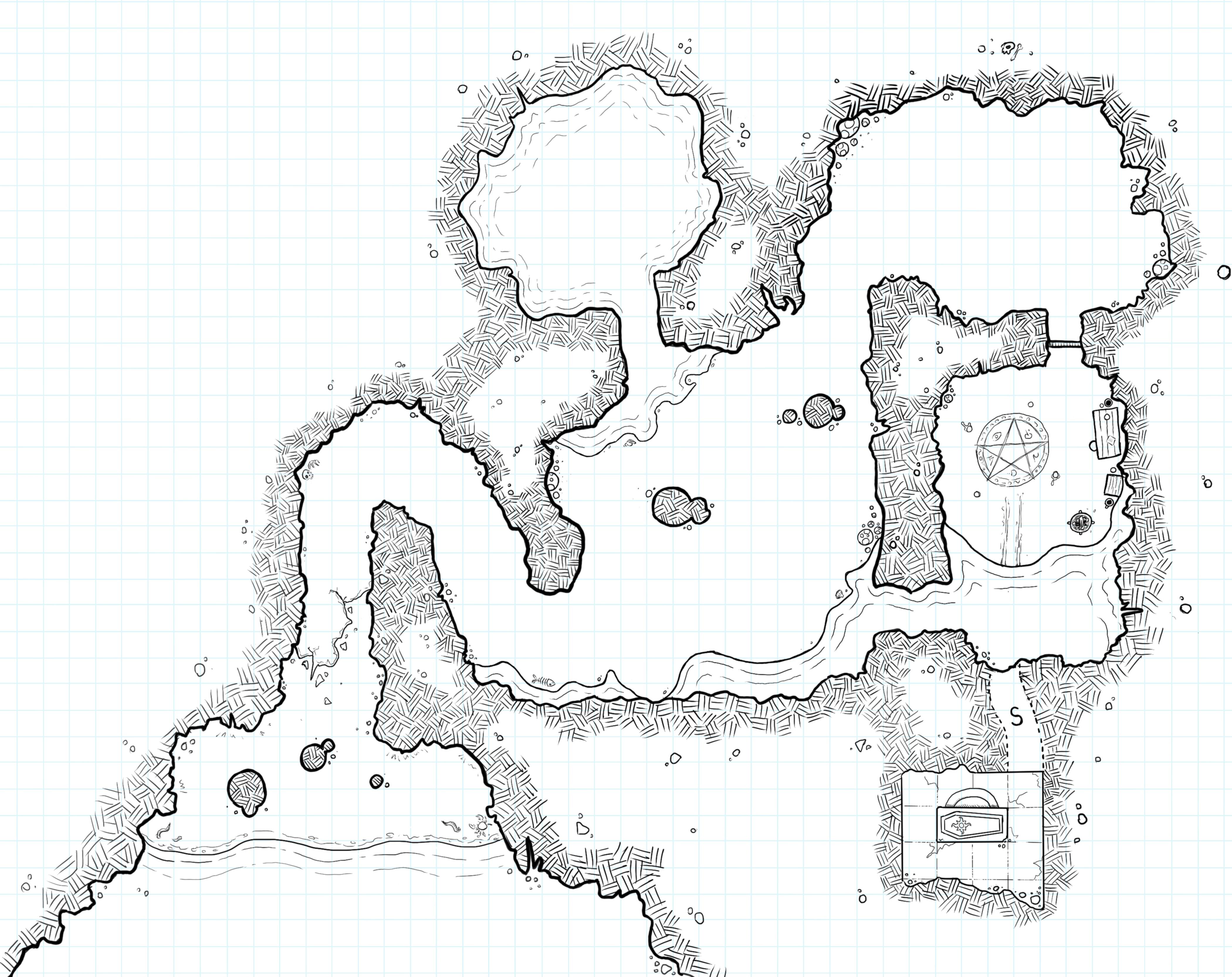 [art] Got a new iPad Pro and tried my hand at drawing a map with the