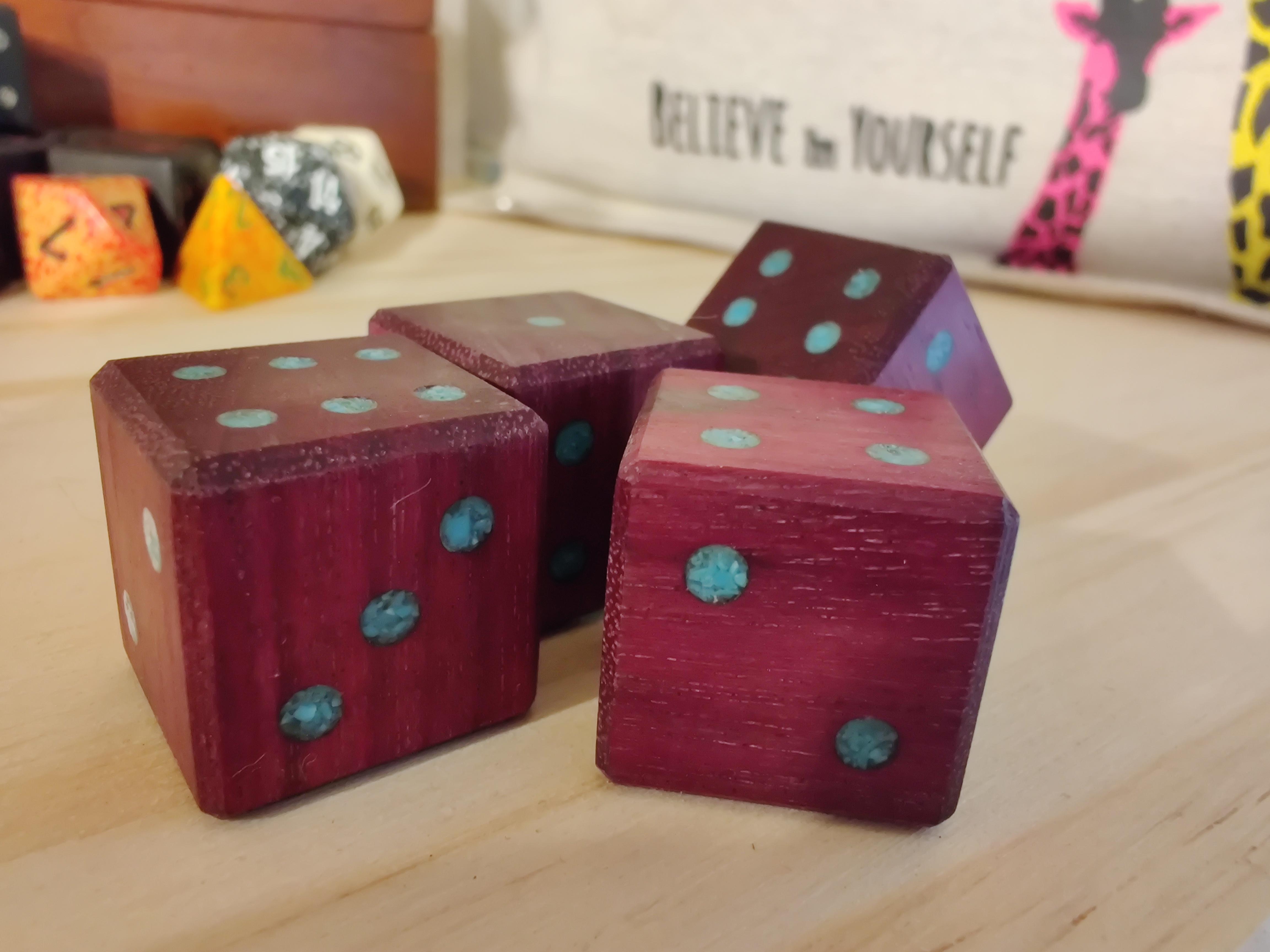 Woodworking Hub Finally finished my dream dice purple heart with
