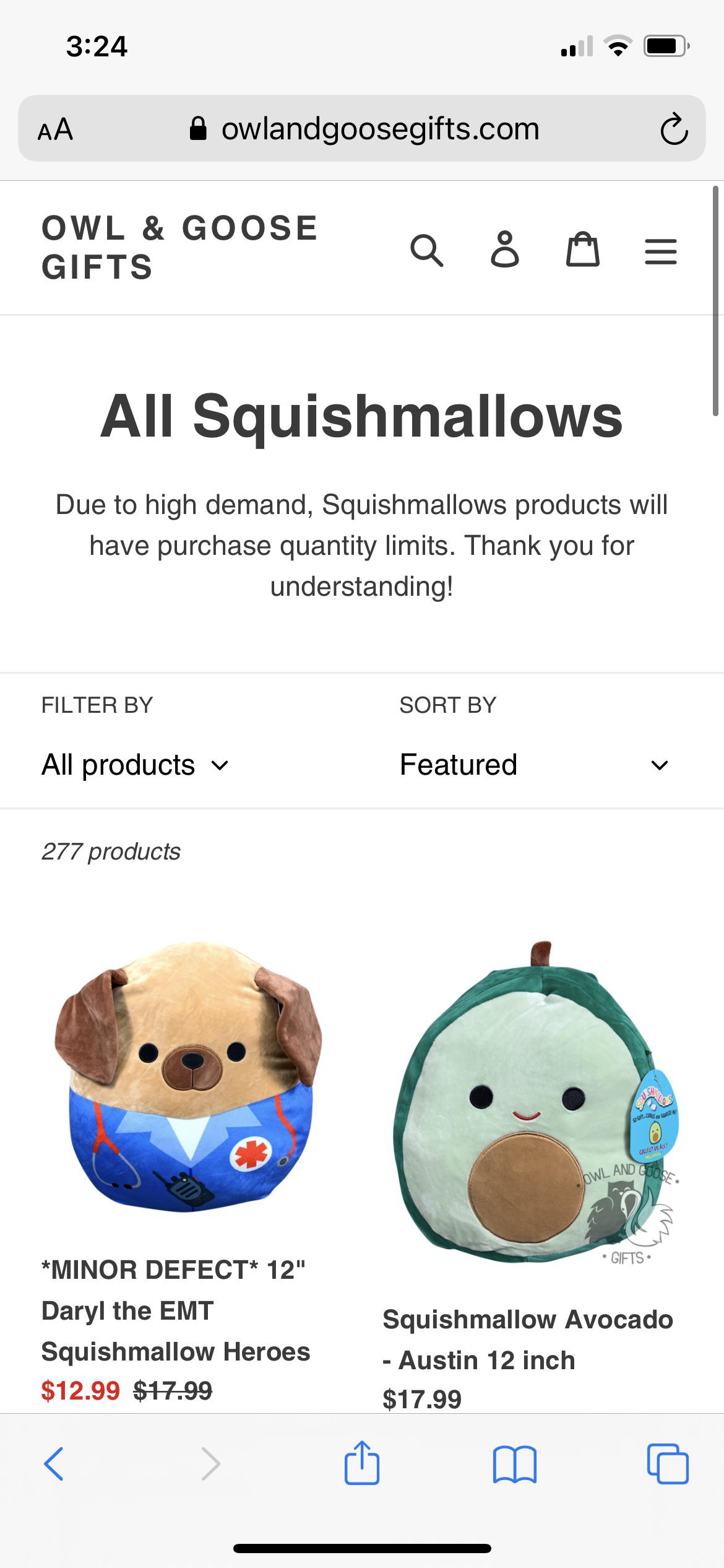 Is Owl and Goose a reputable site to buy squishmallows? Has anyone