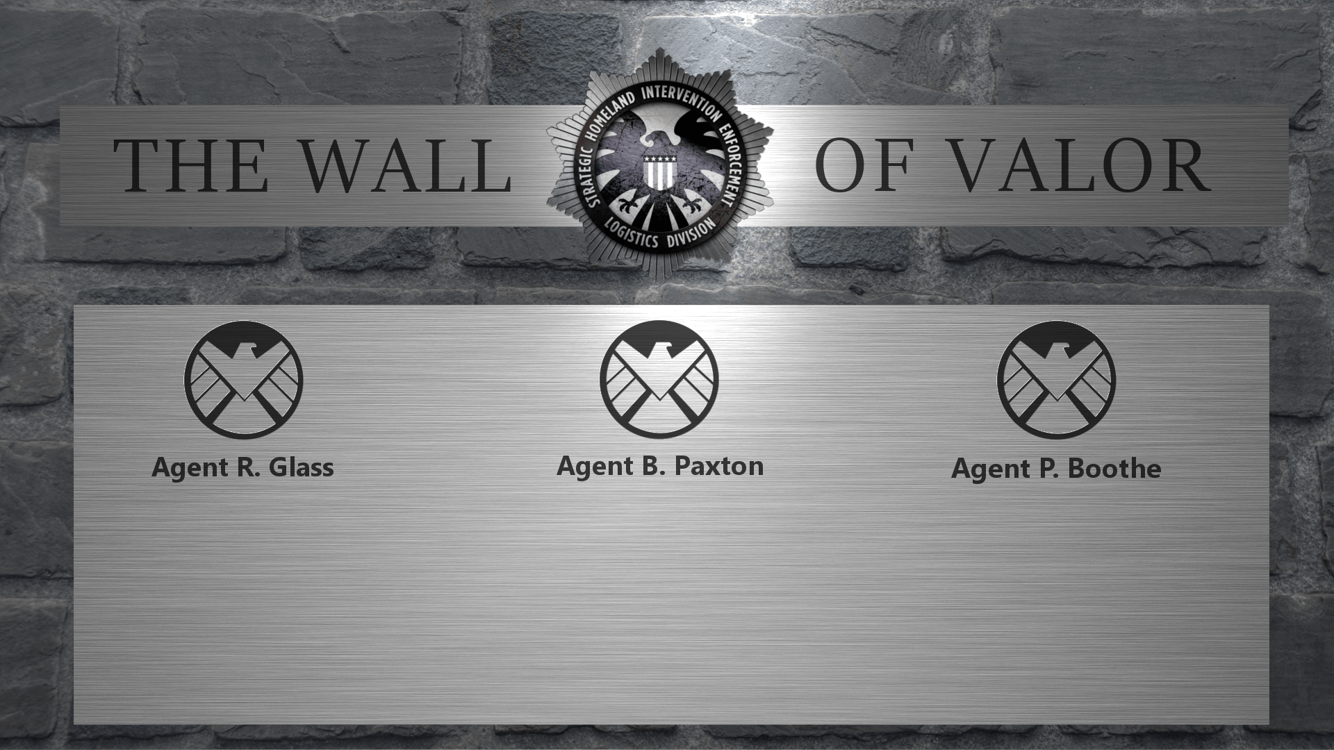 The Wall of Valor shield