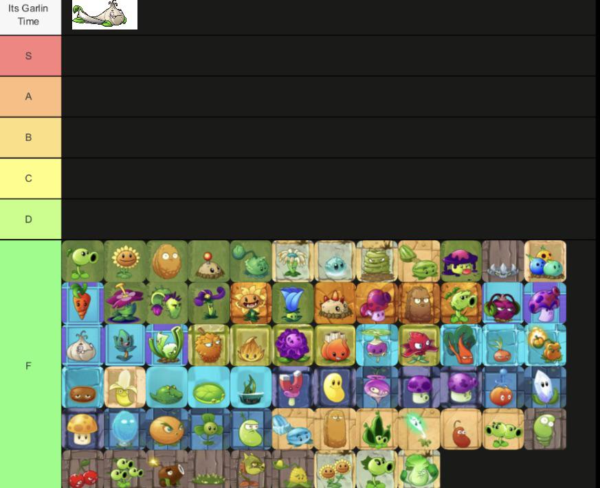 The best pvz2 tier list (garlic vine destroyed the watermark) r