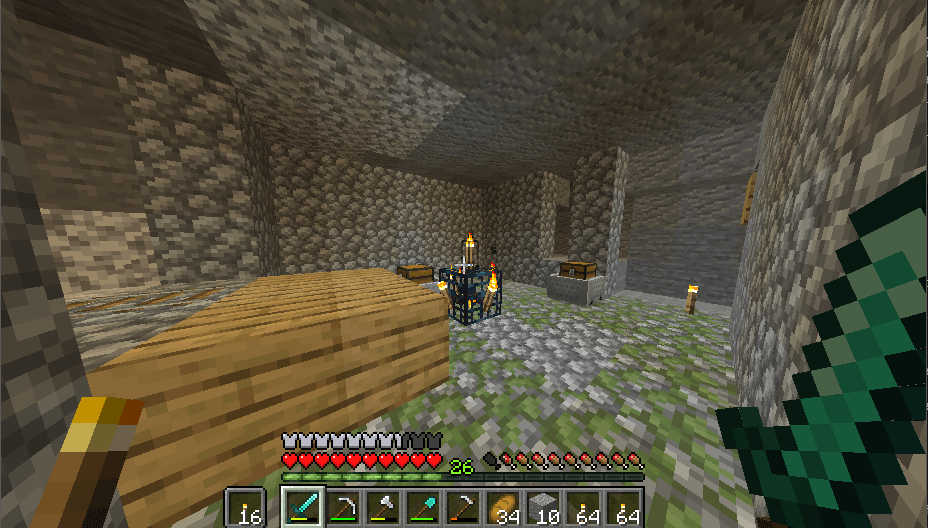 Mineshaft mob spawner with minecart chests r/Minecraft