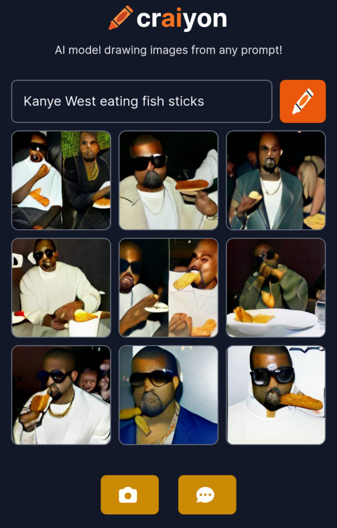 Kanye West eating fish sticks weirddalle