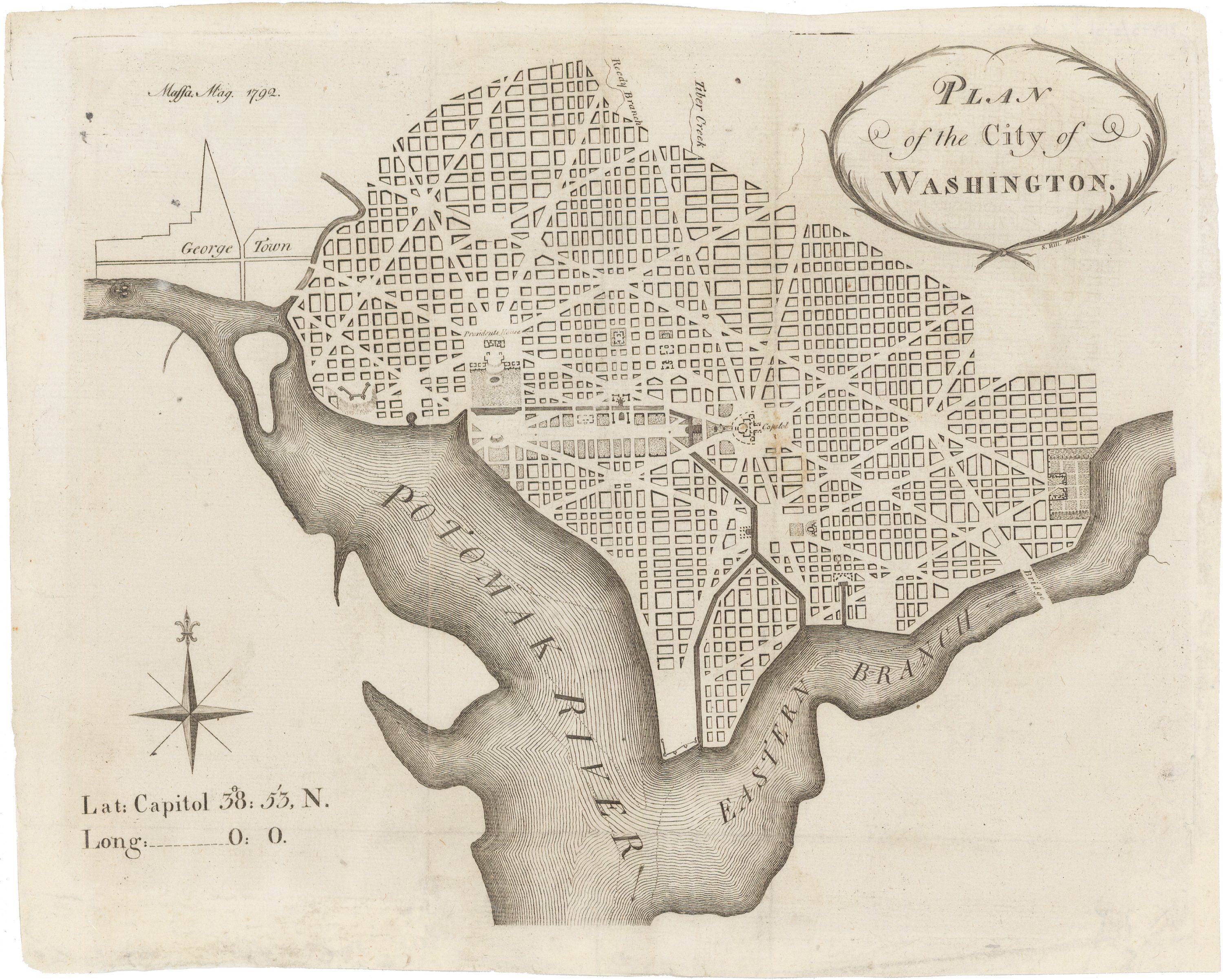 The original plans for Washington DC, as designed by Pierre Charles L