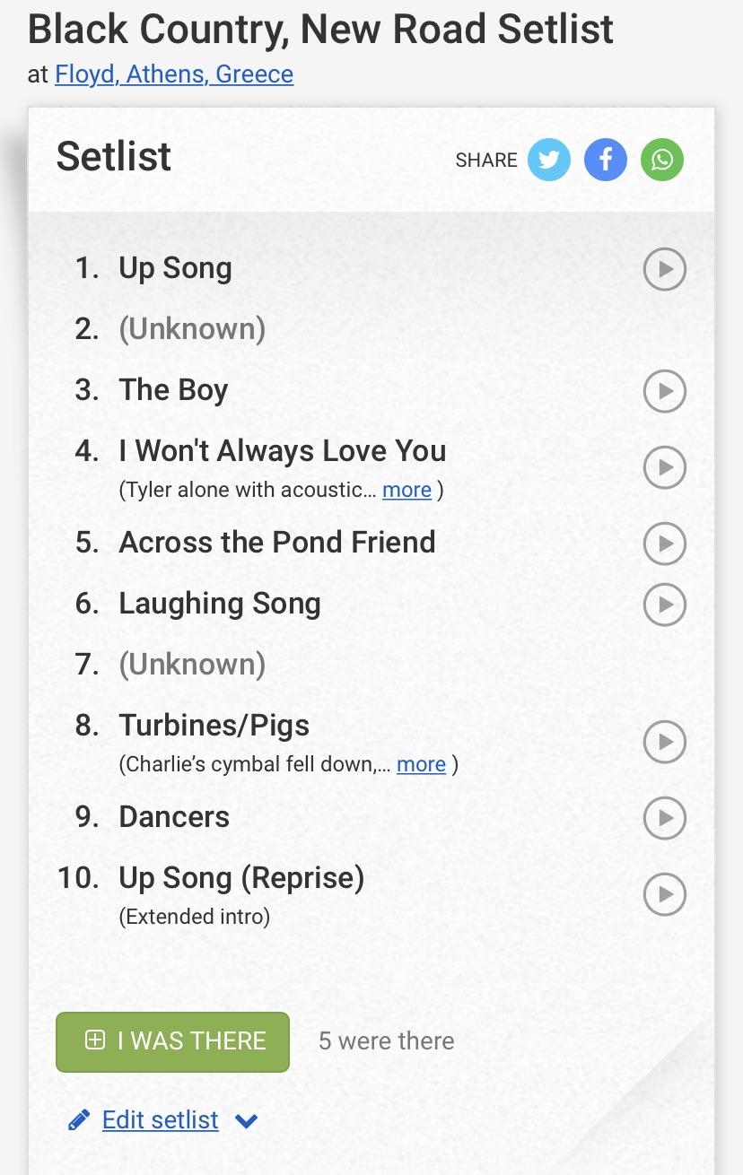 What are the unknown songs r/BlackCountryNewRoad