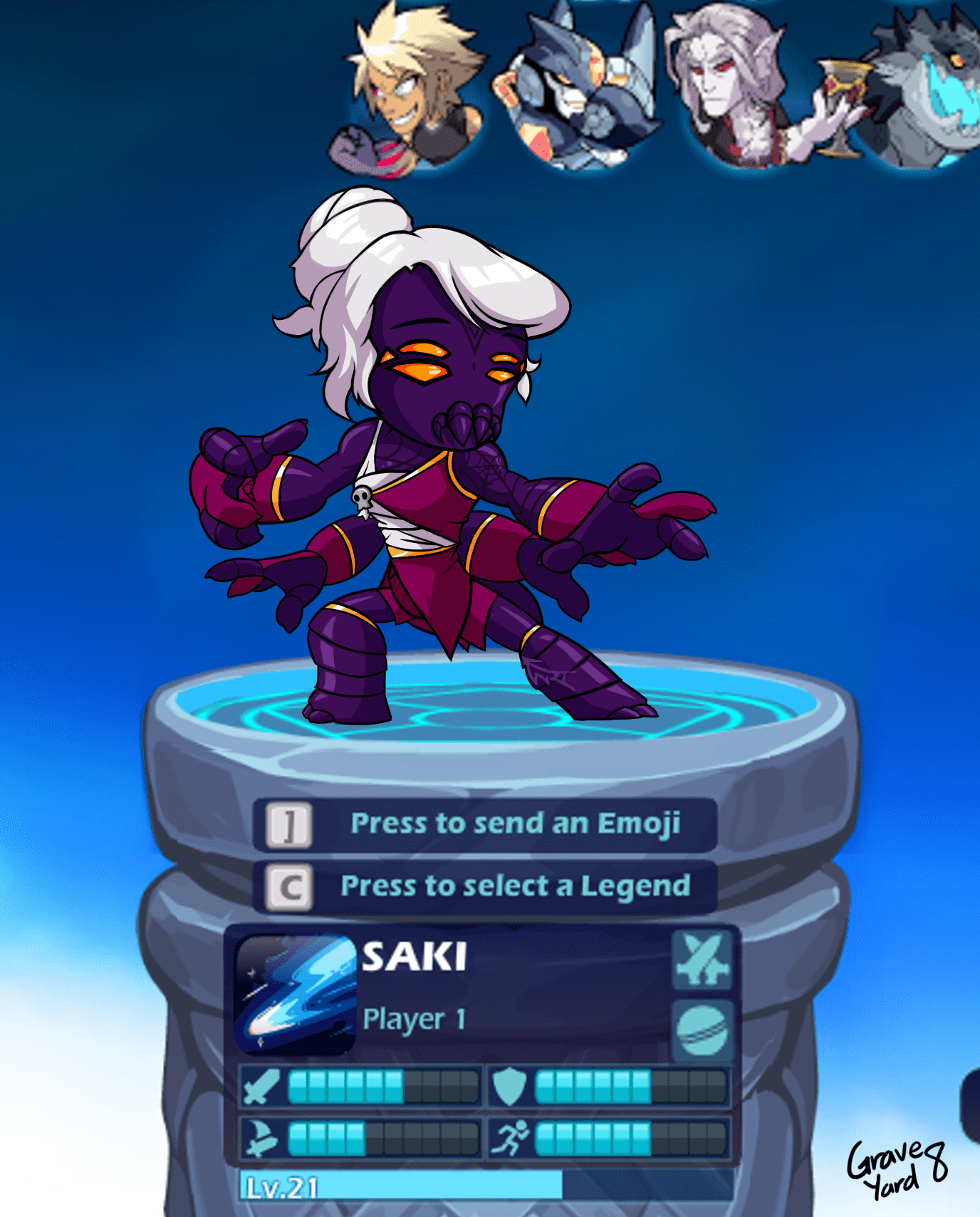 Saki (katars + orb, designed by u/Hobinn) Brawlhalla
