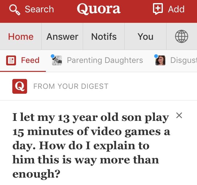 15 minutes is way too long! InsanePeopleQuora