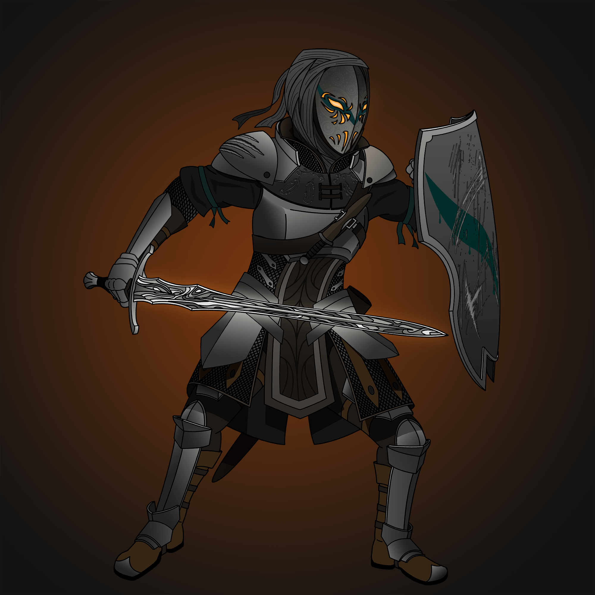 [OC][Art] First time character art (go easy on me!) Meet Loric, the