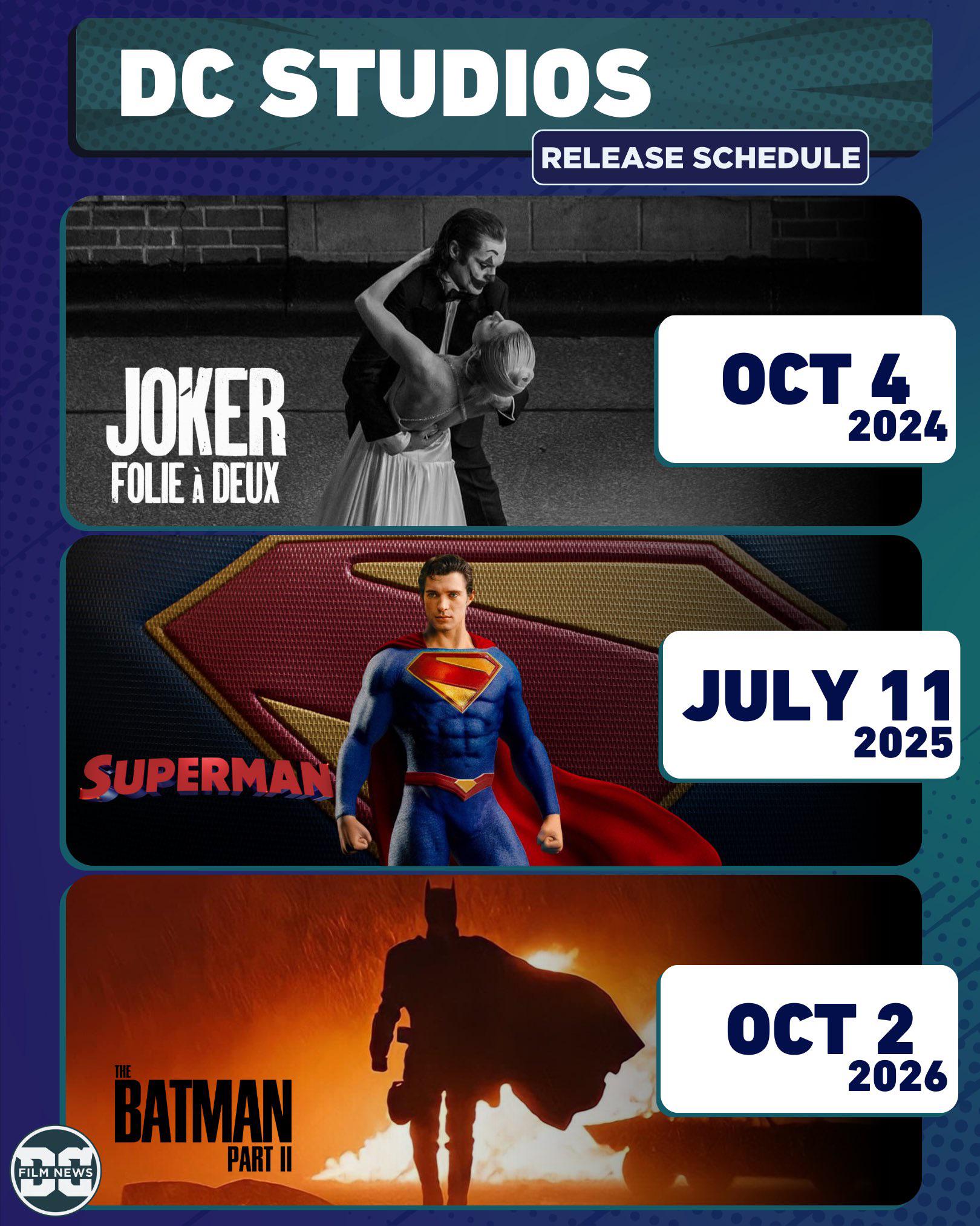 dc events tomorrow 2026 DC Studios’ film release schedule so far! Which film are you