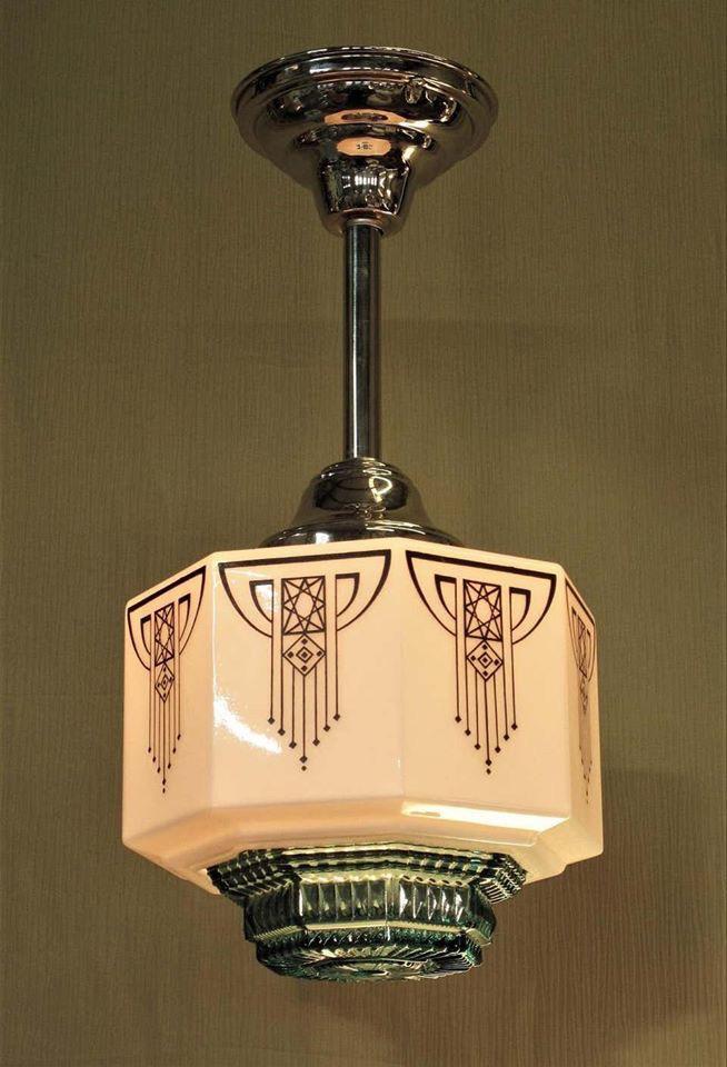 1925 c. Art Deco Ceiling light by Fostoria Glass Company. r/ArtDeco