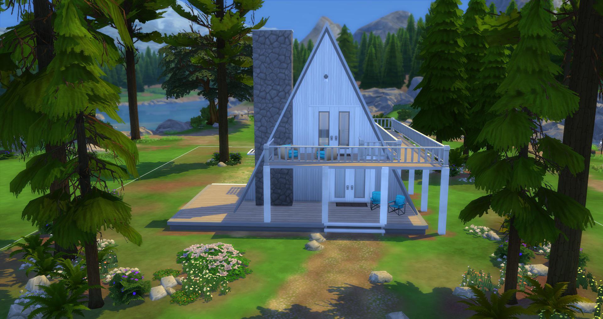 AFrame Cabin Granite Falls The Sims 4 (Speed build and download