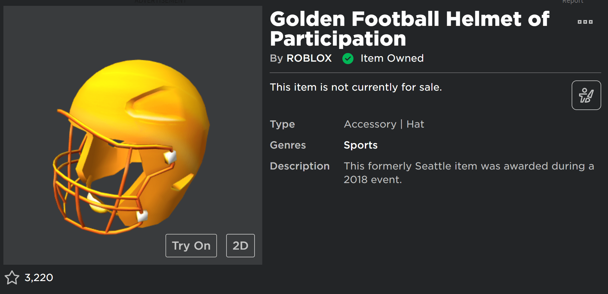I got the Seahawks helmet during the NFL event, why is it now gold. r