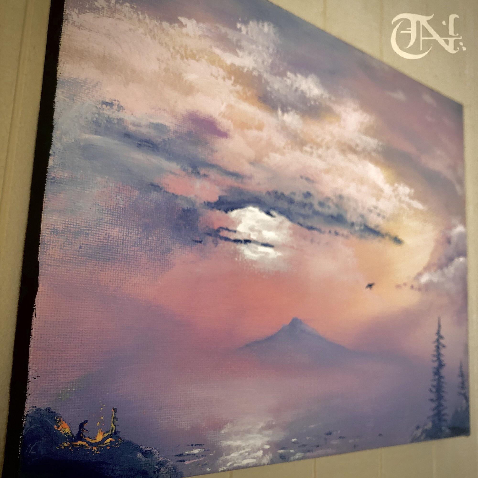 (Mostly) Followed a Bob Ross episode. I added some campers in the